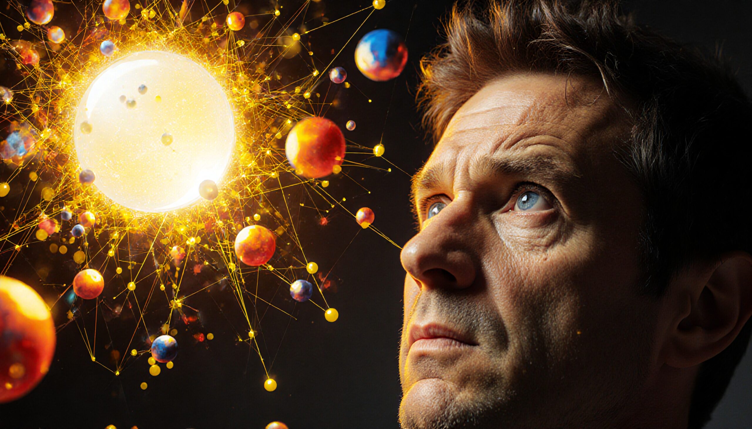 Man Ponders Cosmic Connection