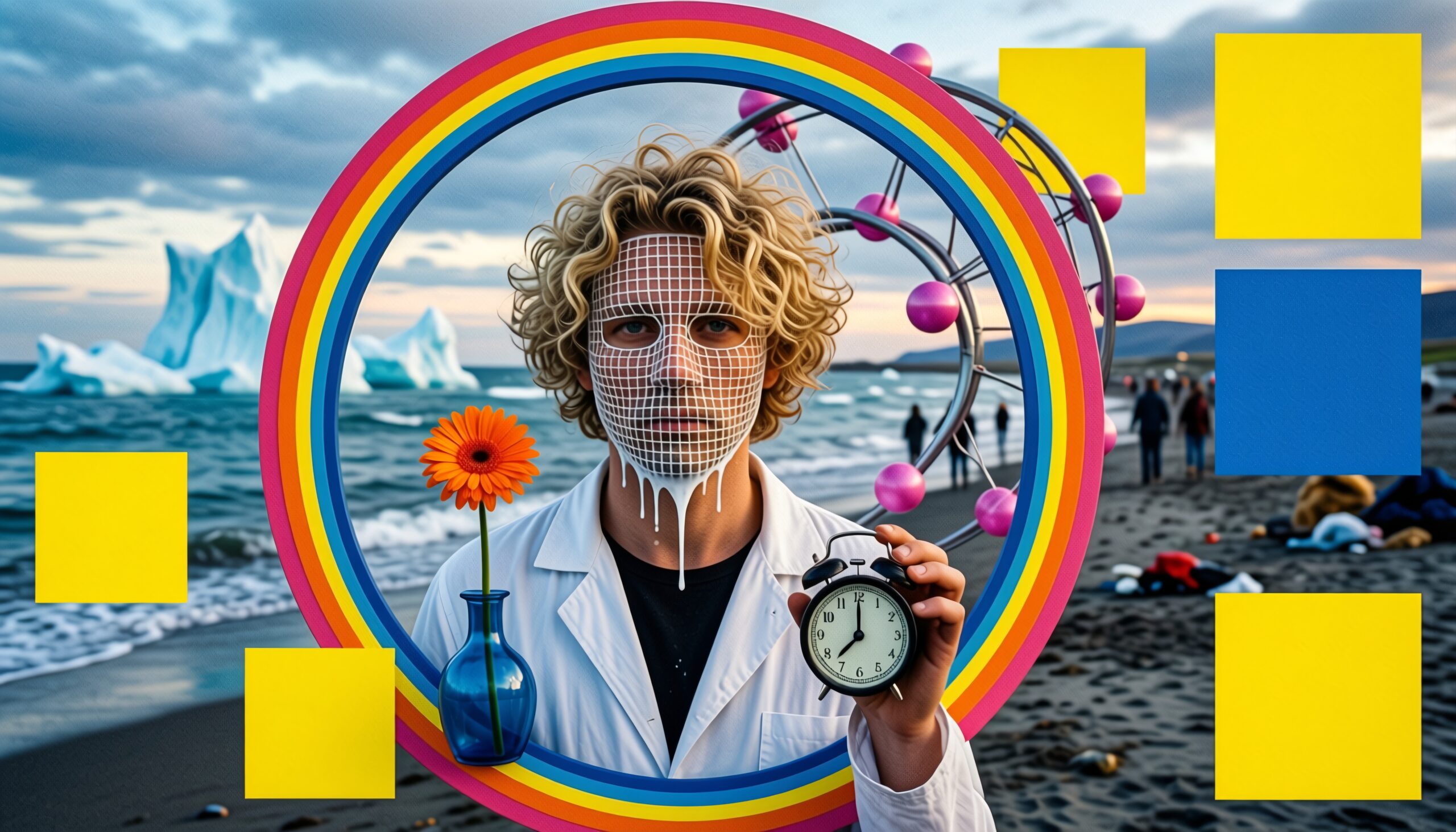 Surreal Beachfront Art Composition