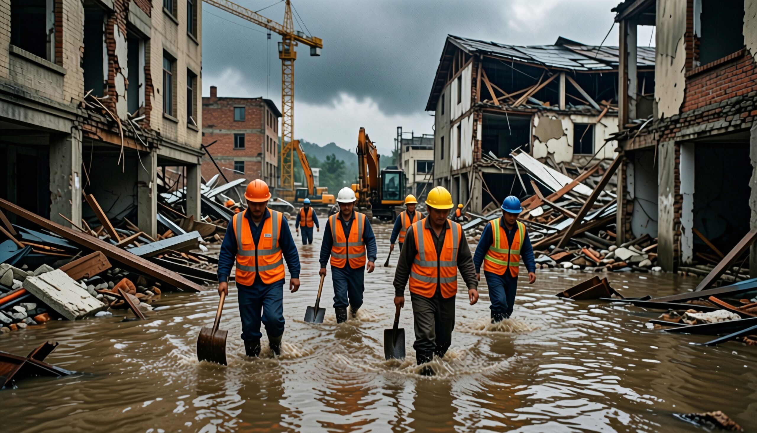 Flooded Construction Site Recovery Effort