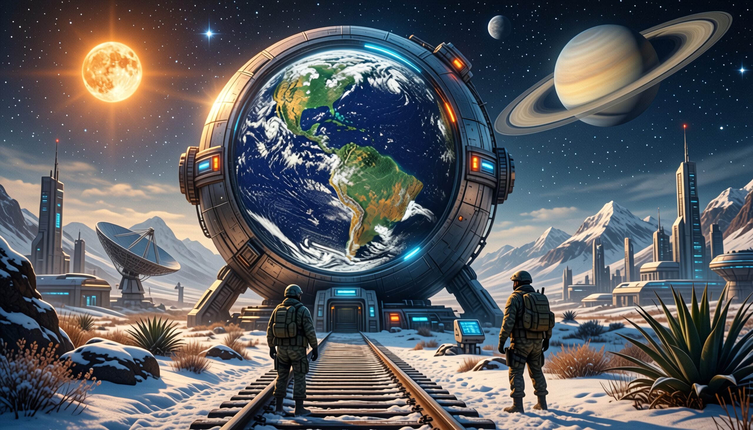 Futuristic Planetary Portal Scene