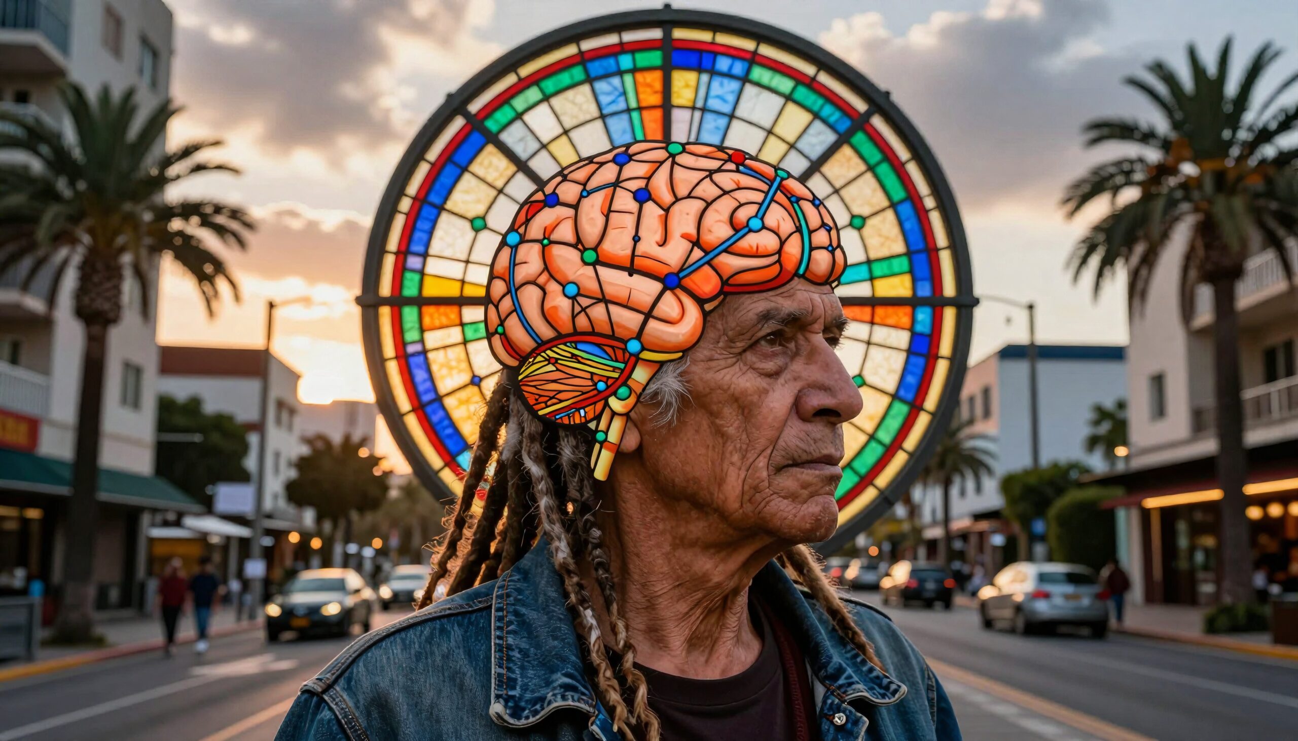 Surrealistic Urban Dreamscape Portrait