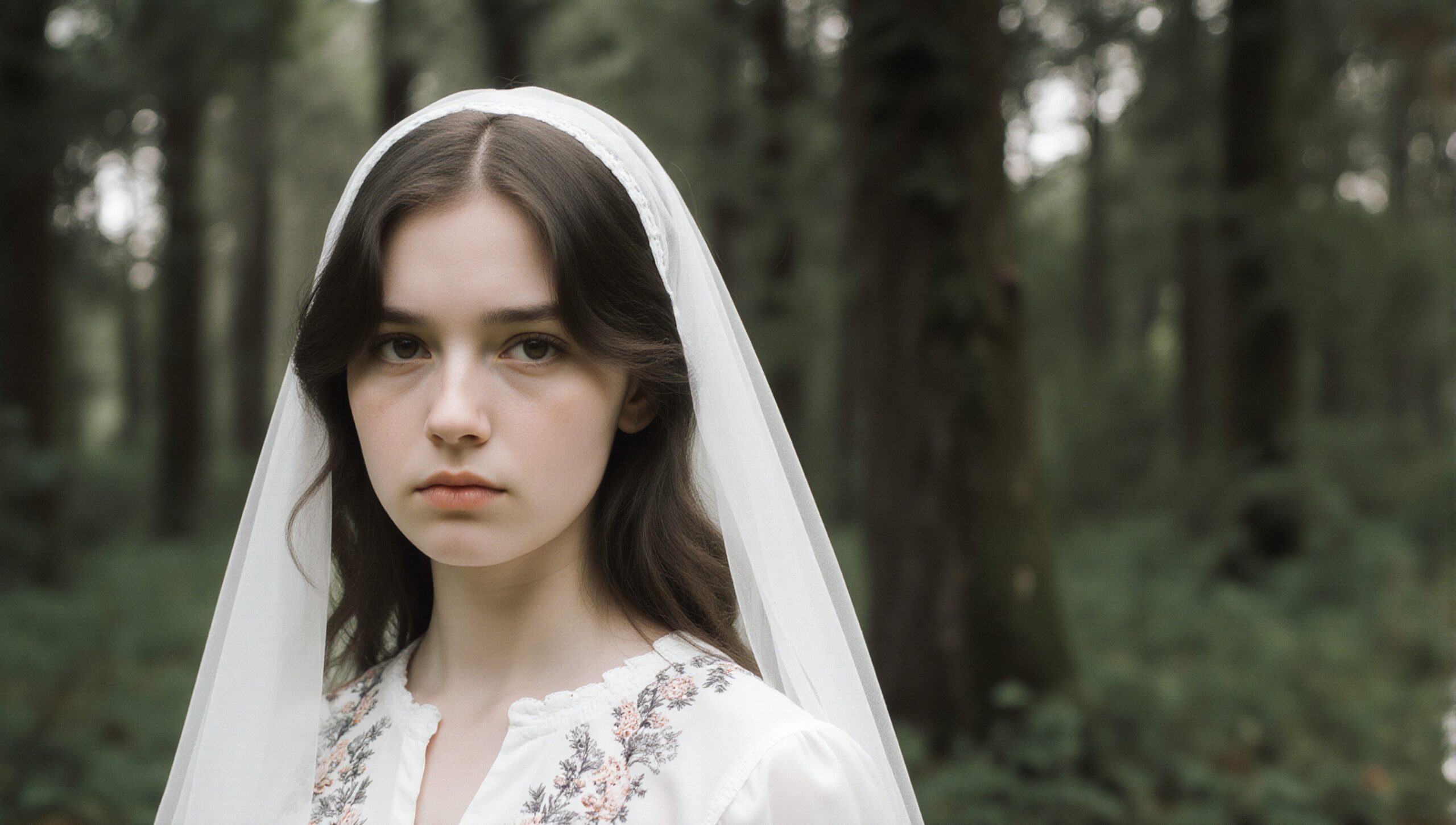 Young Woman in Tranquil Forest