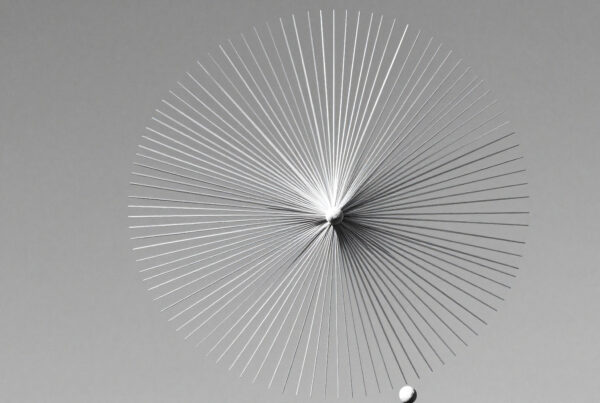 Abstract geometric sunburst metal wall art sculpture for modern minimalist interiors