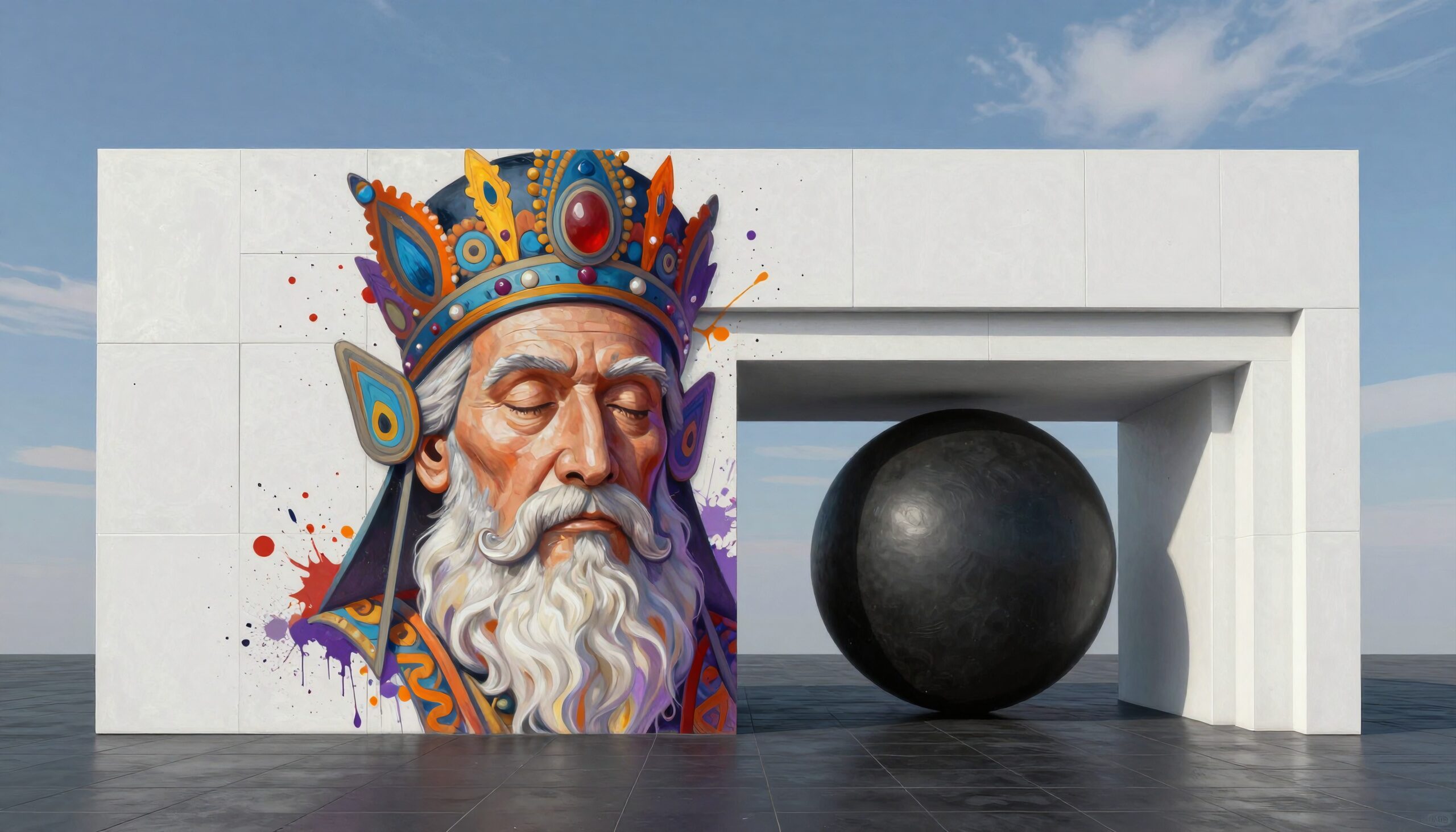 Majestic King Mural Installation