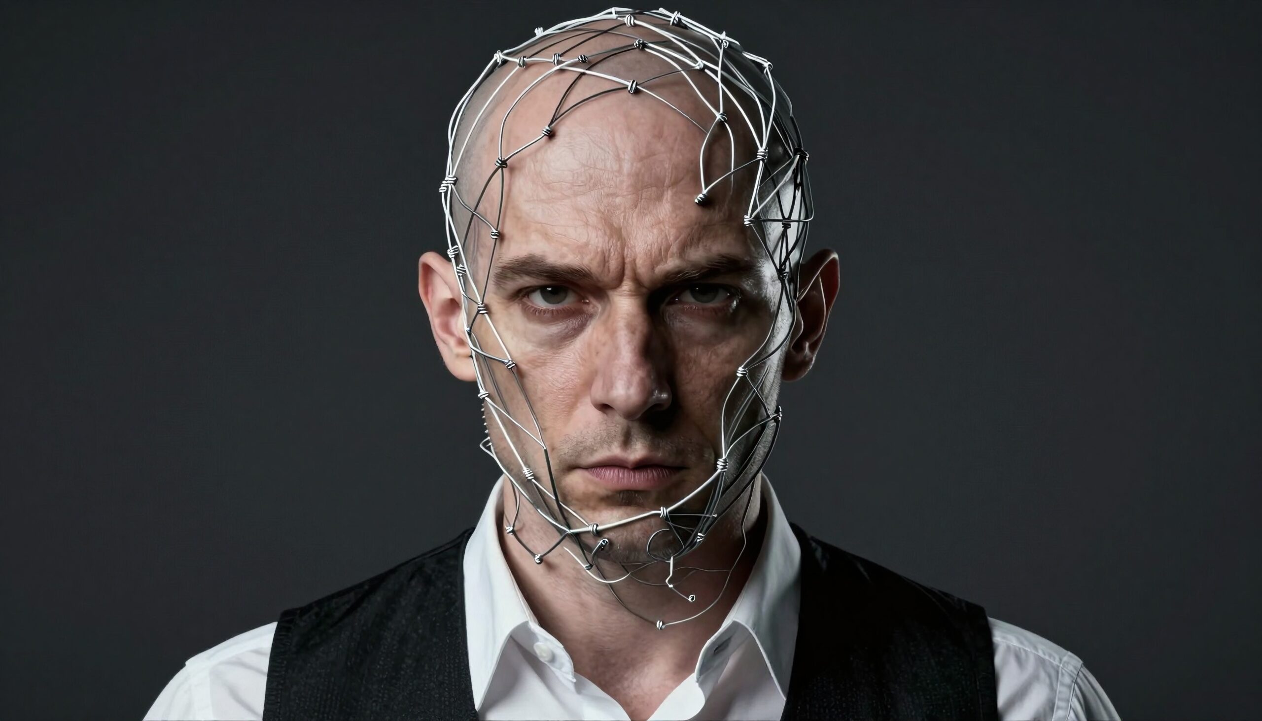 Wired Face Sculpting Portrait