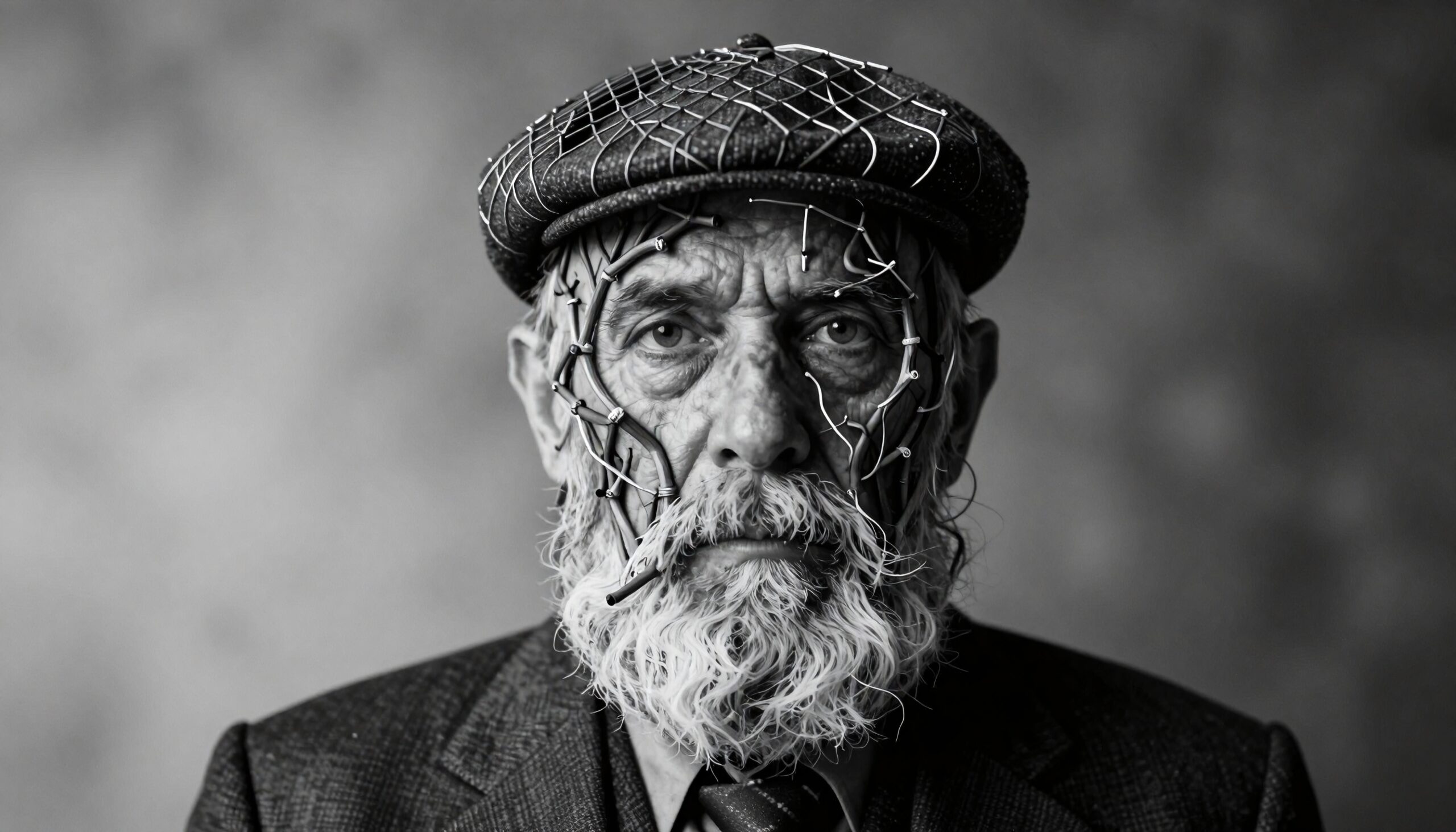 Intricate Face with Wired Depth