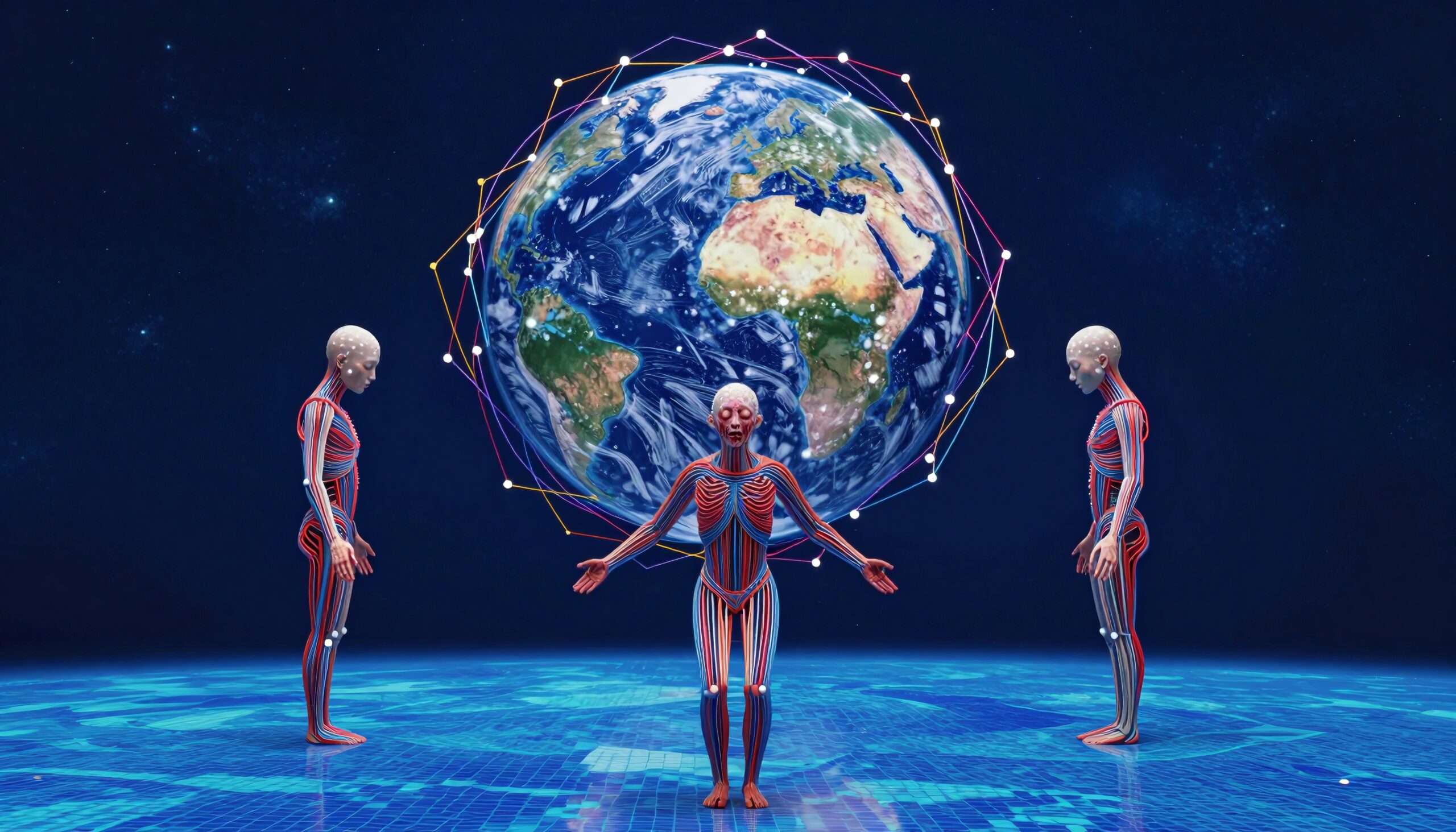 Humans and Earth Connected Globally