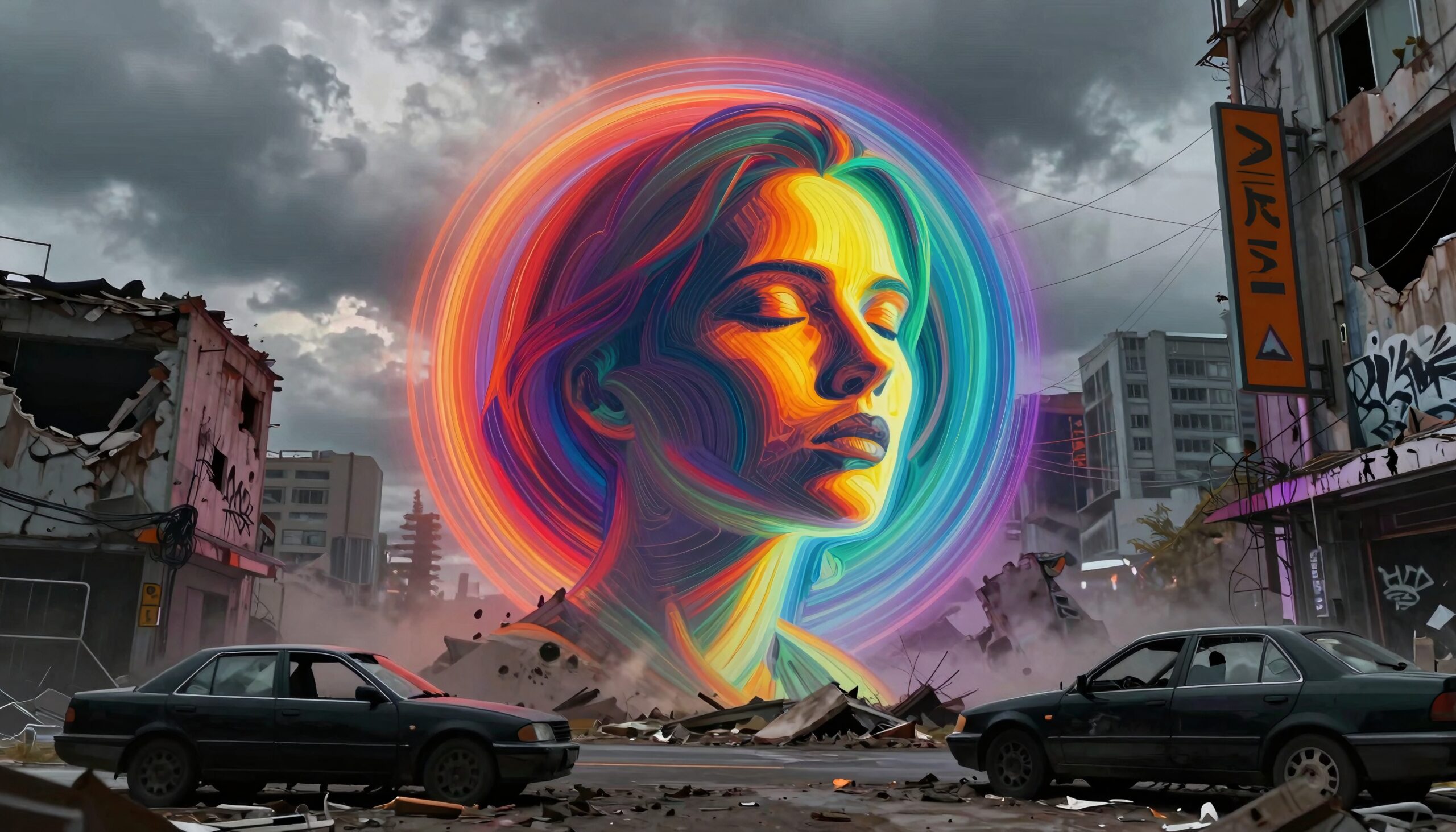 Surreal Vibrant Urban Destruction