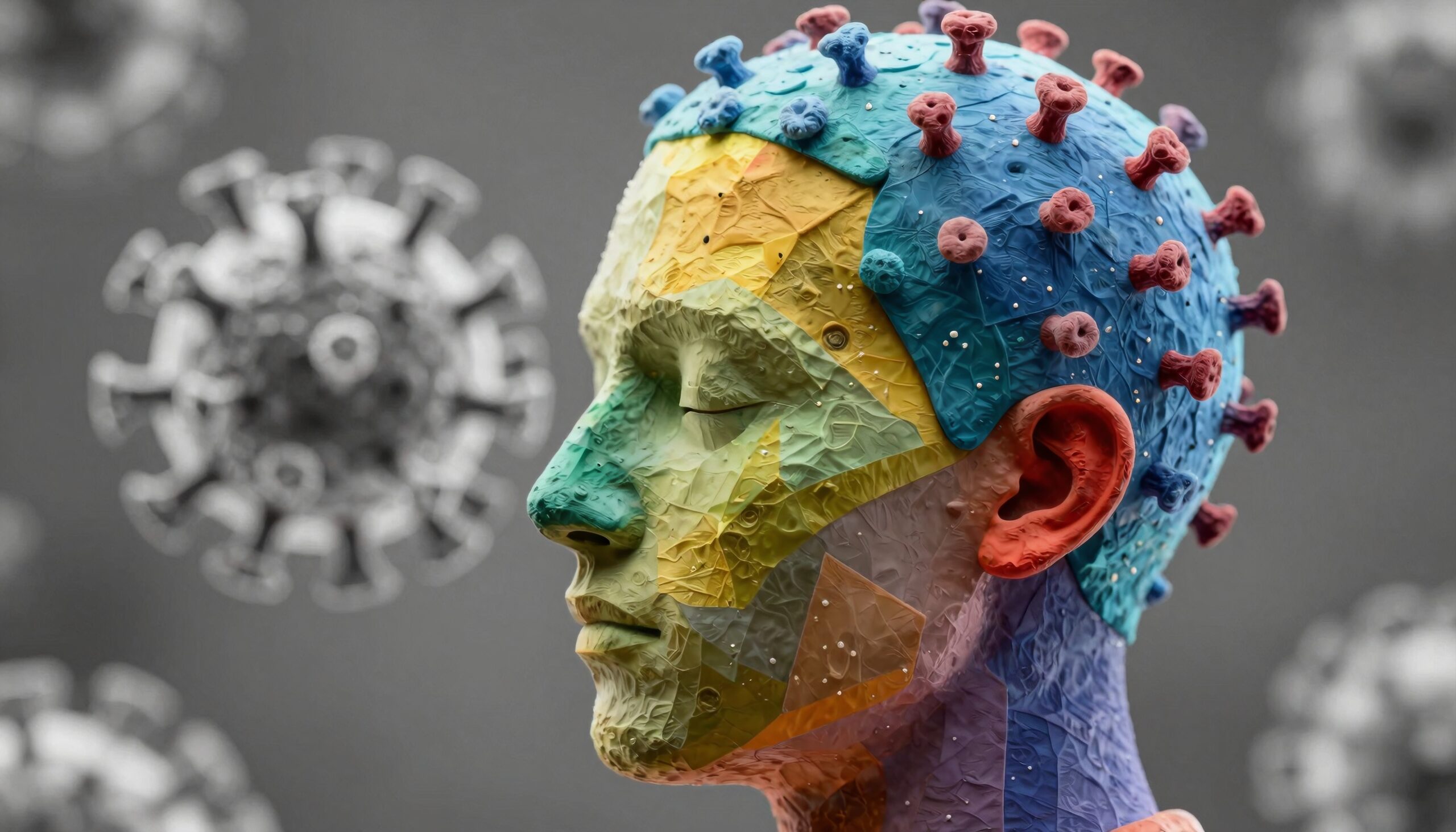 Vibrant Abstract Pandemic Sculpture