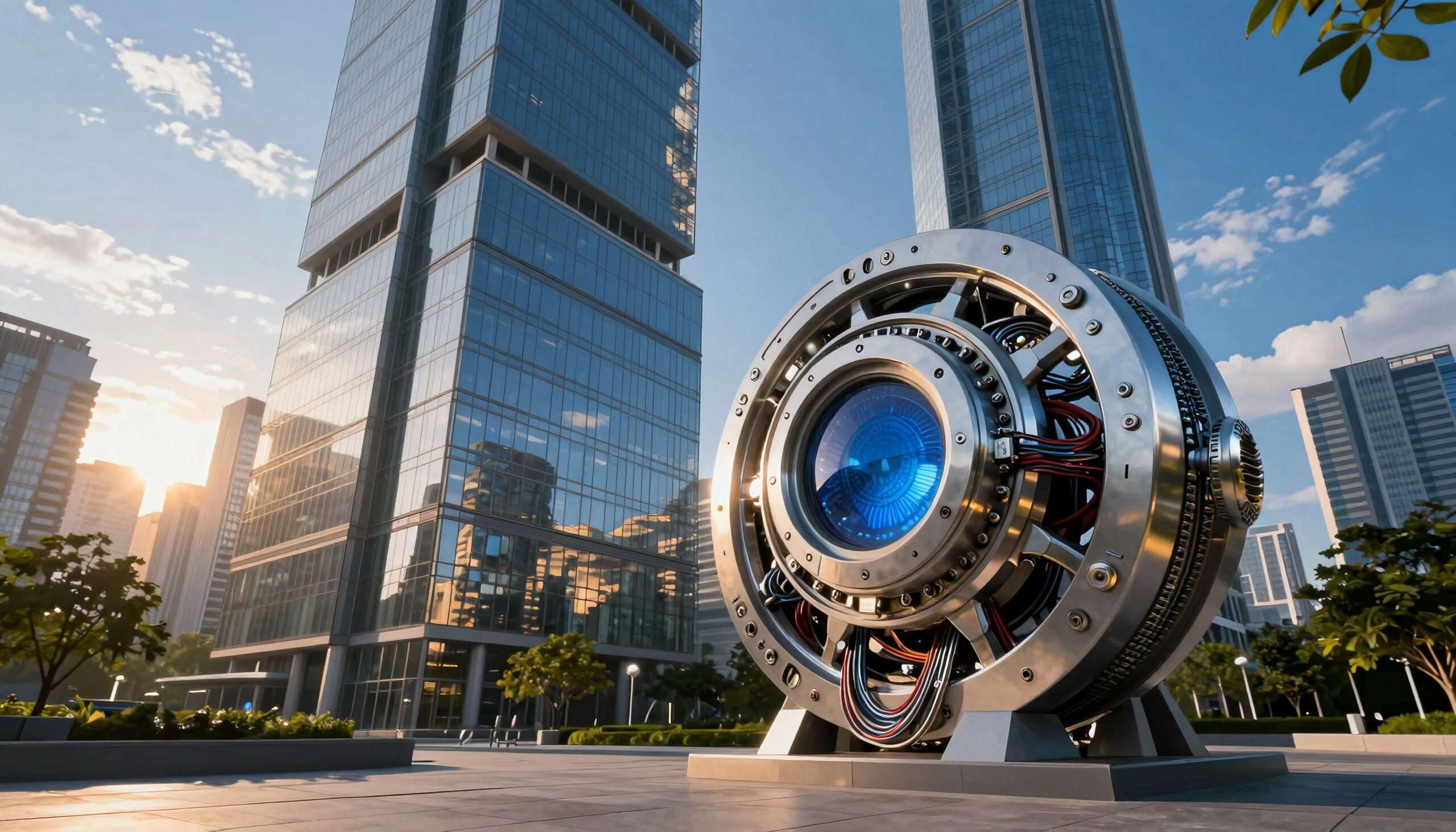 Futuristic Device in Urban Setting