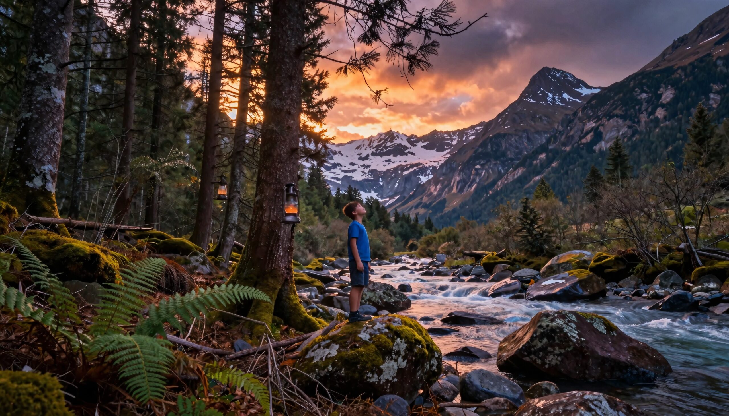 Tranquil Mountain Sunset Exploration