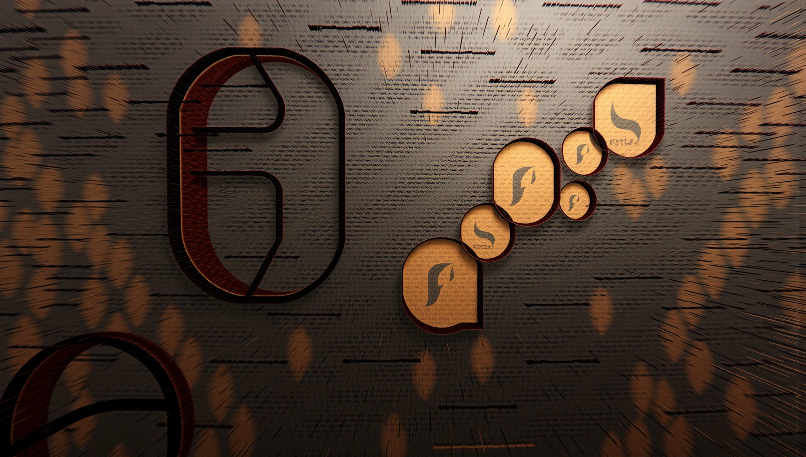 Abstract Circles with Textured Background