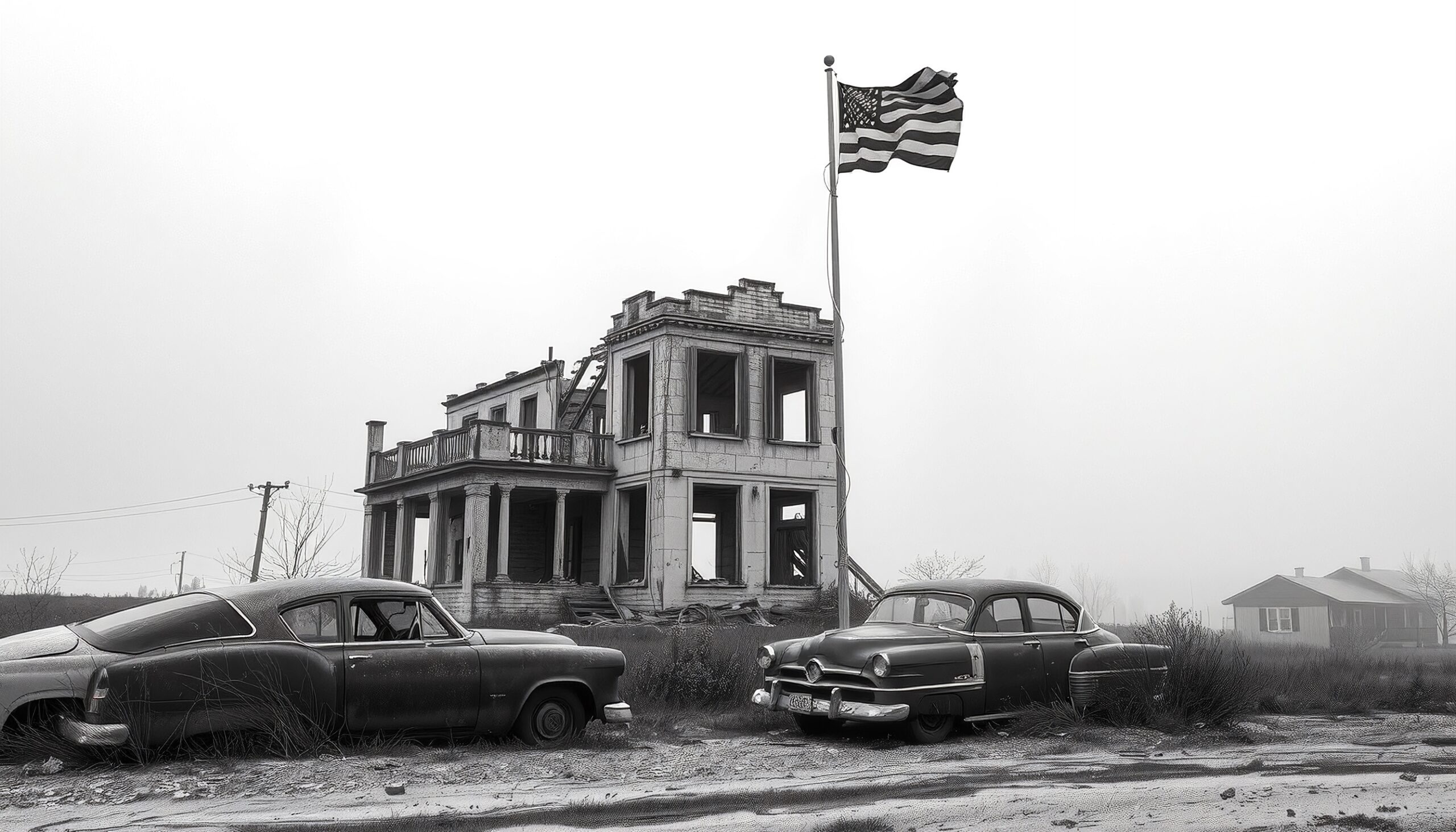 Desolate Scene of Abandoned House