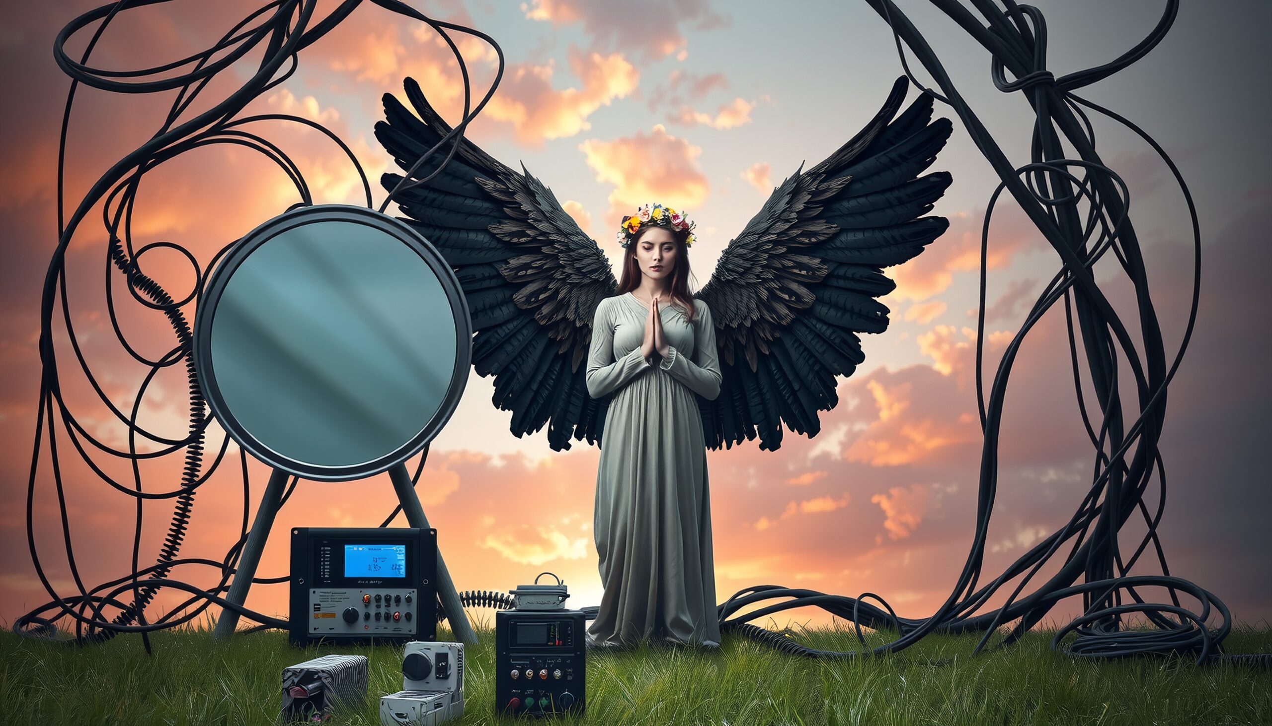 Angel Merging Nature and Technology