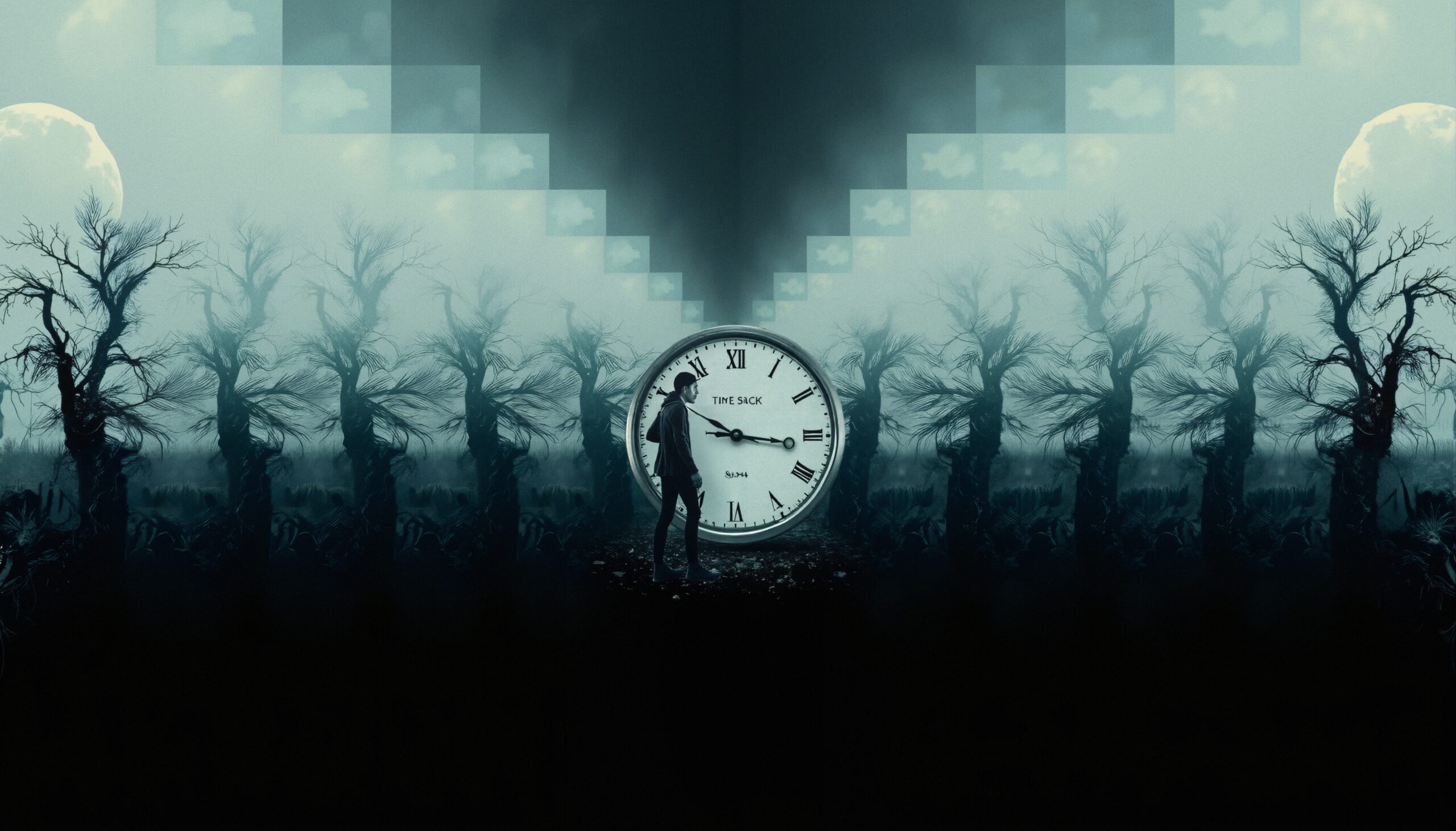 Mystical Landscape with Clock