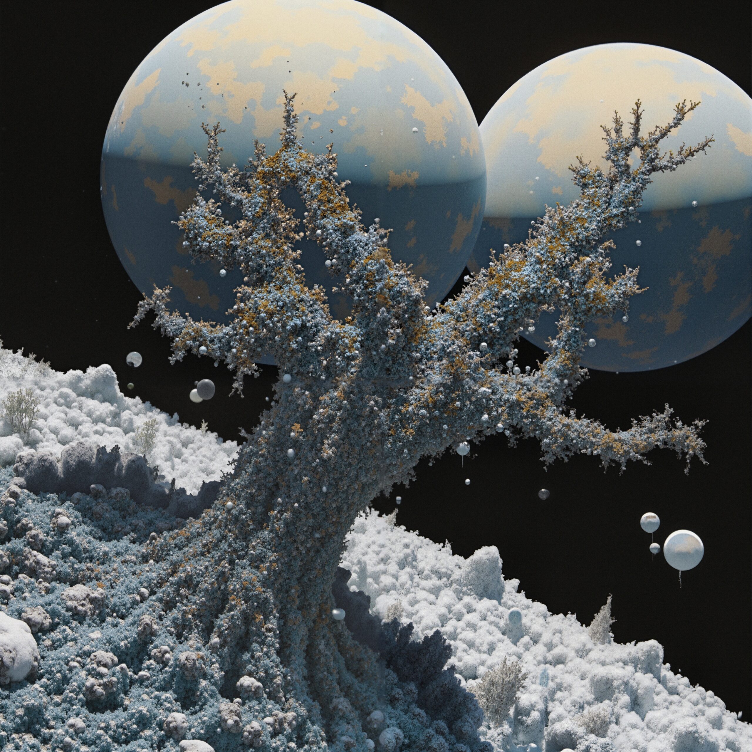 Surreal Tree with Cosmic Spheres