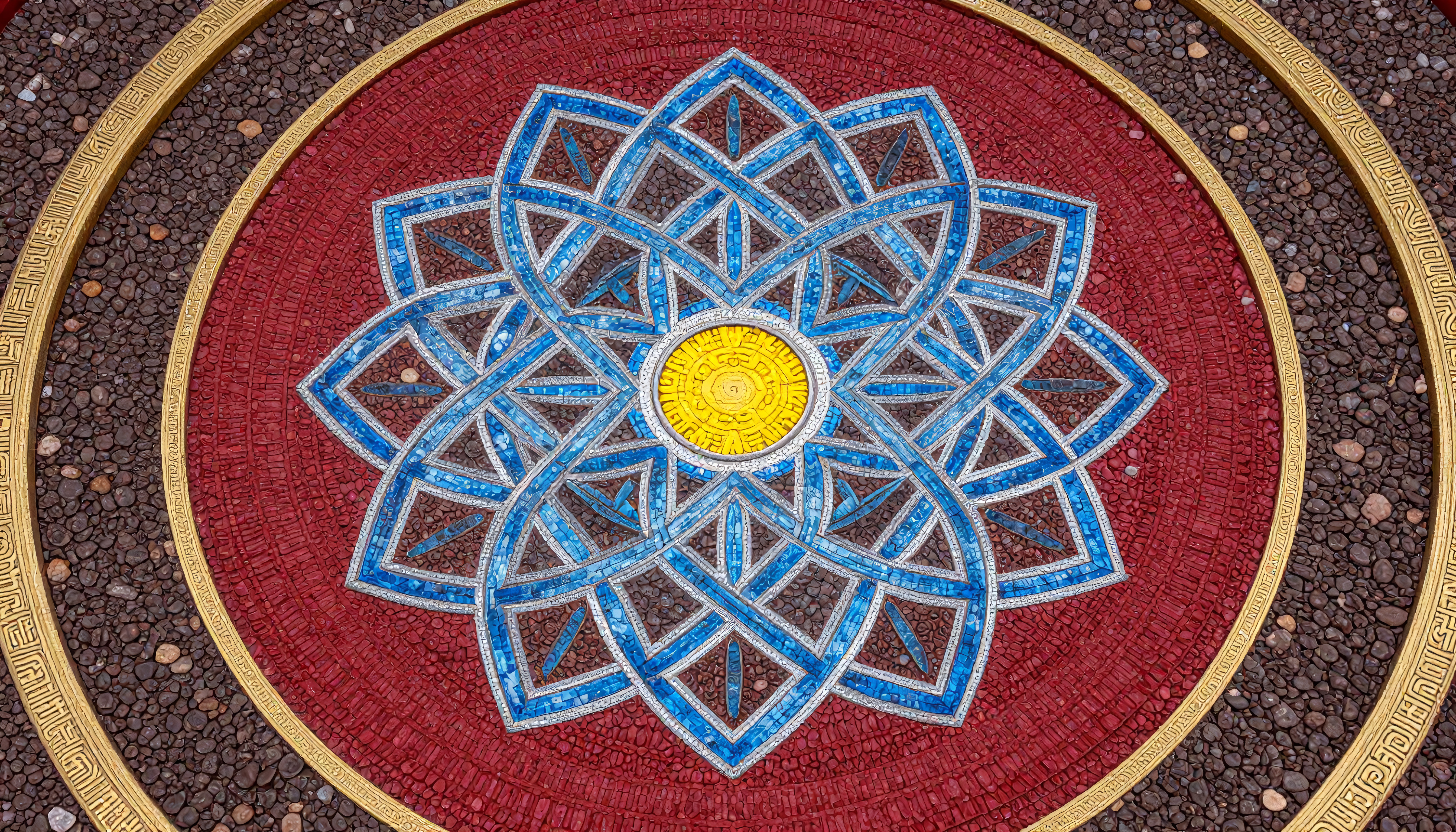 Kazakhstan National Emblem Mosaic