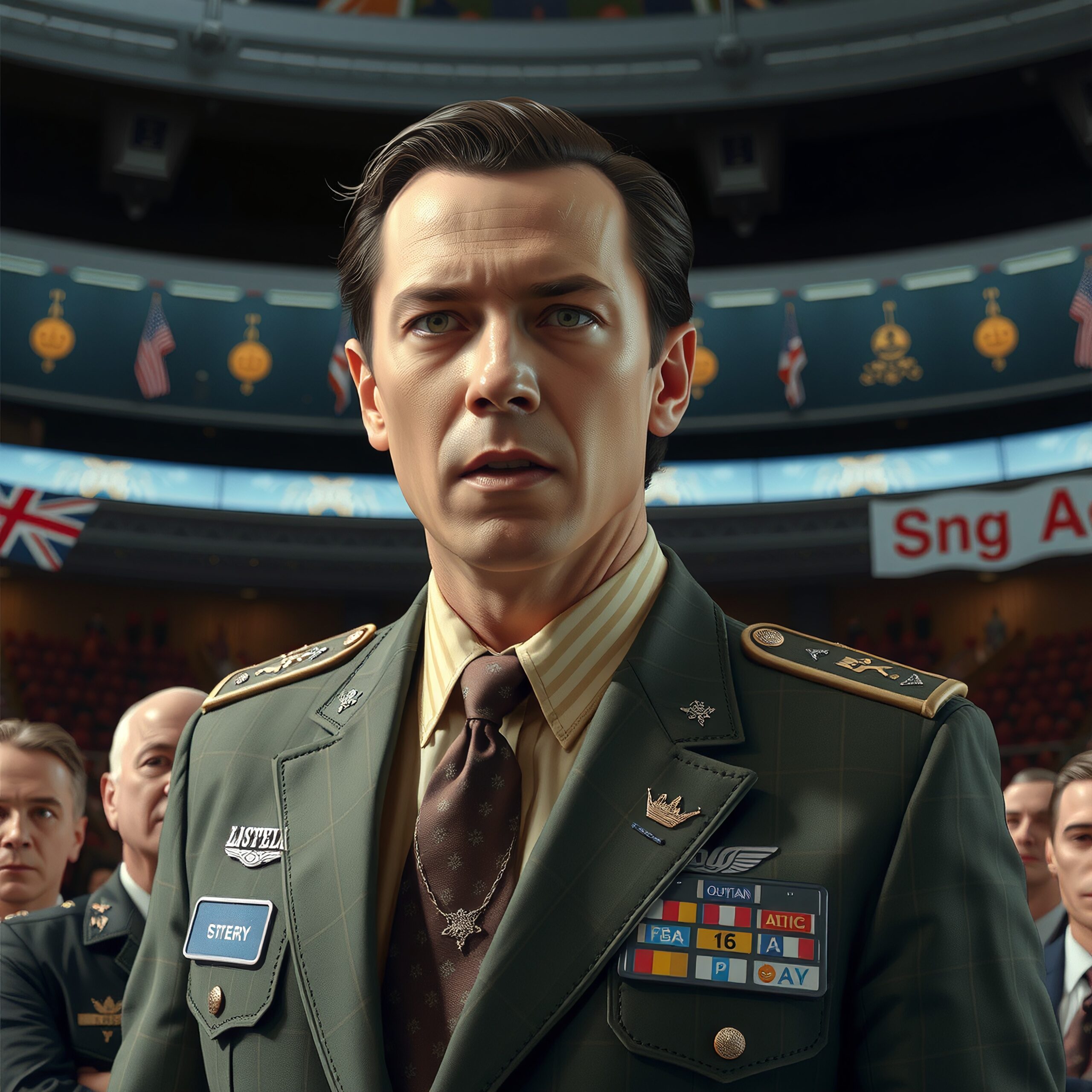 Military Officer in Grand Arena