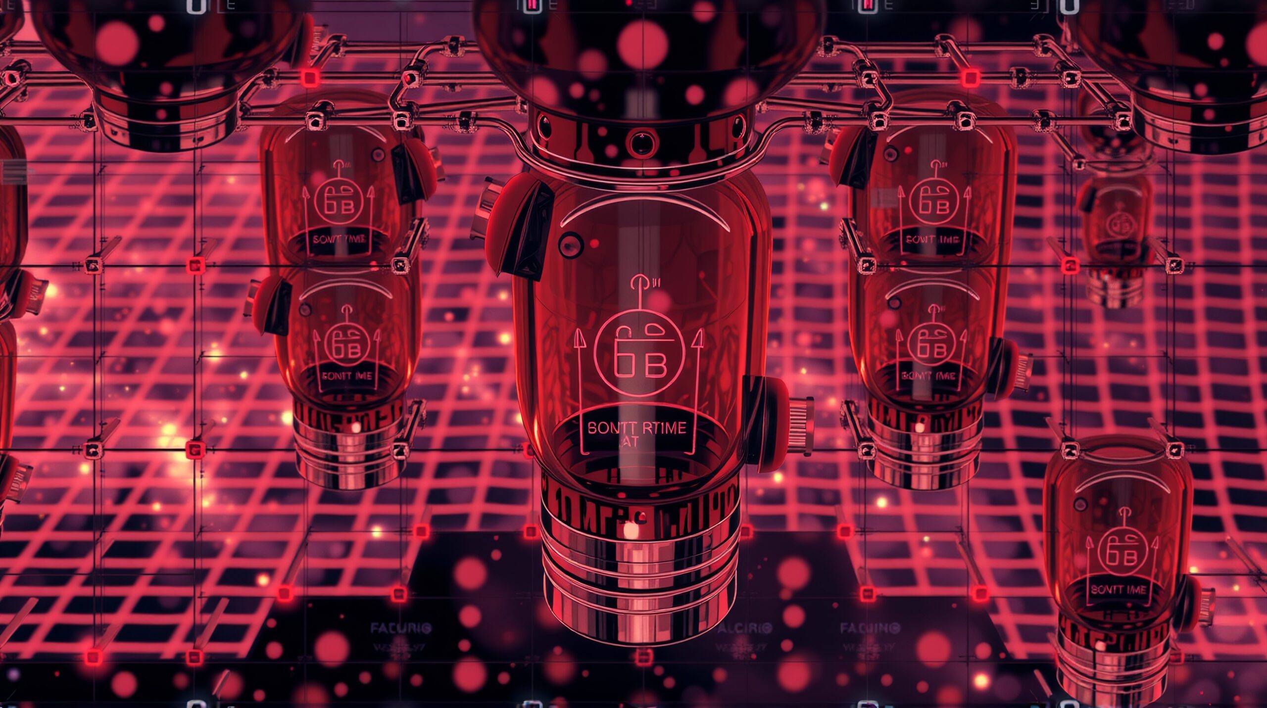 Futuristic Red Network Technology