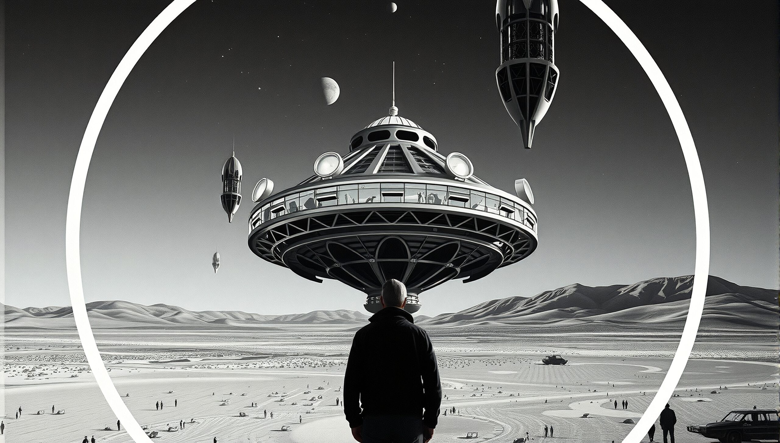 Futuristic Desert Exploration Scene