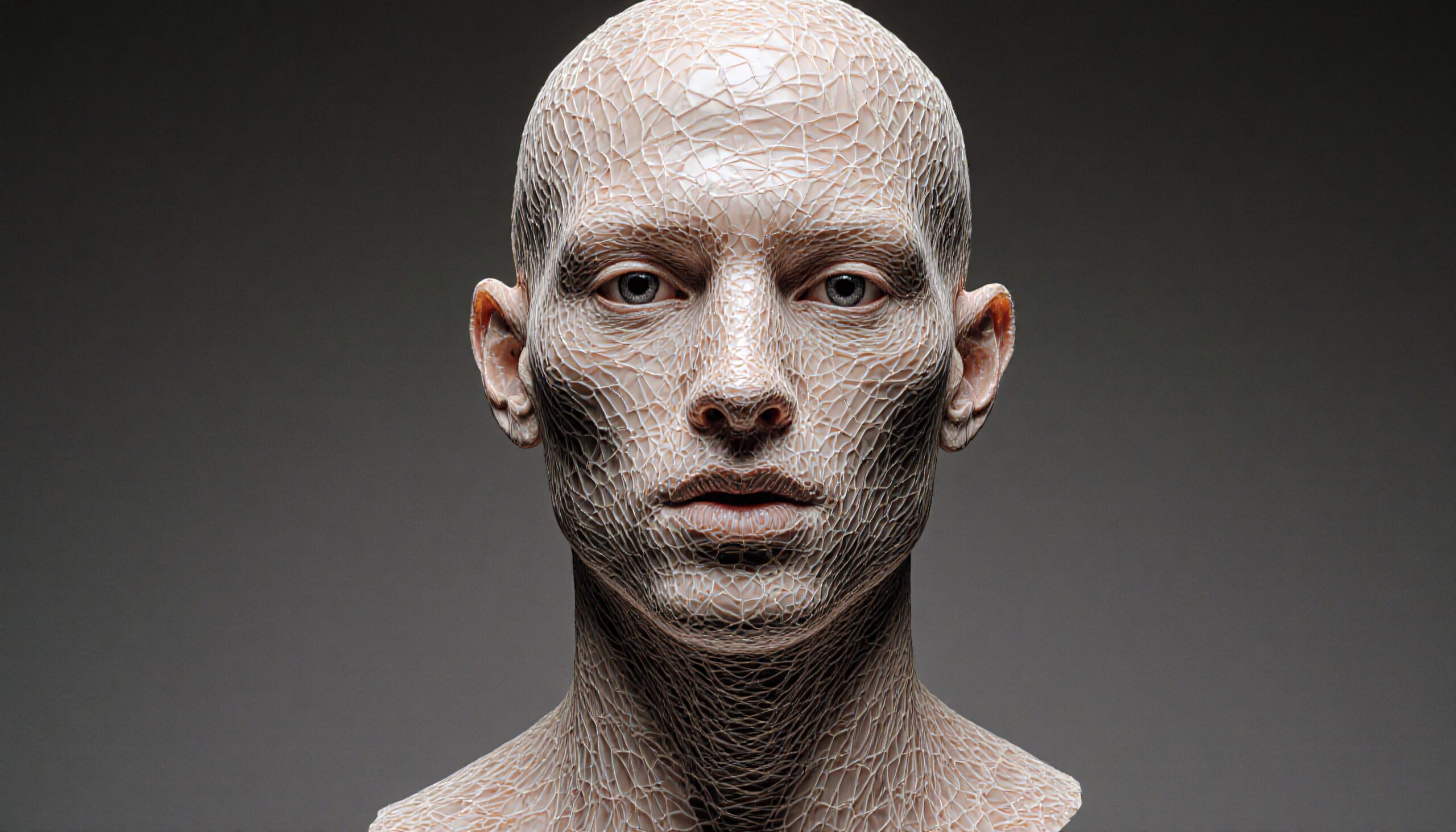 Cracked Porcelain Human Sculpture