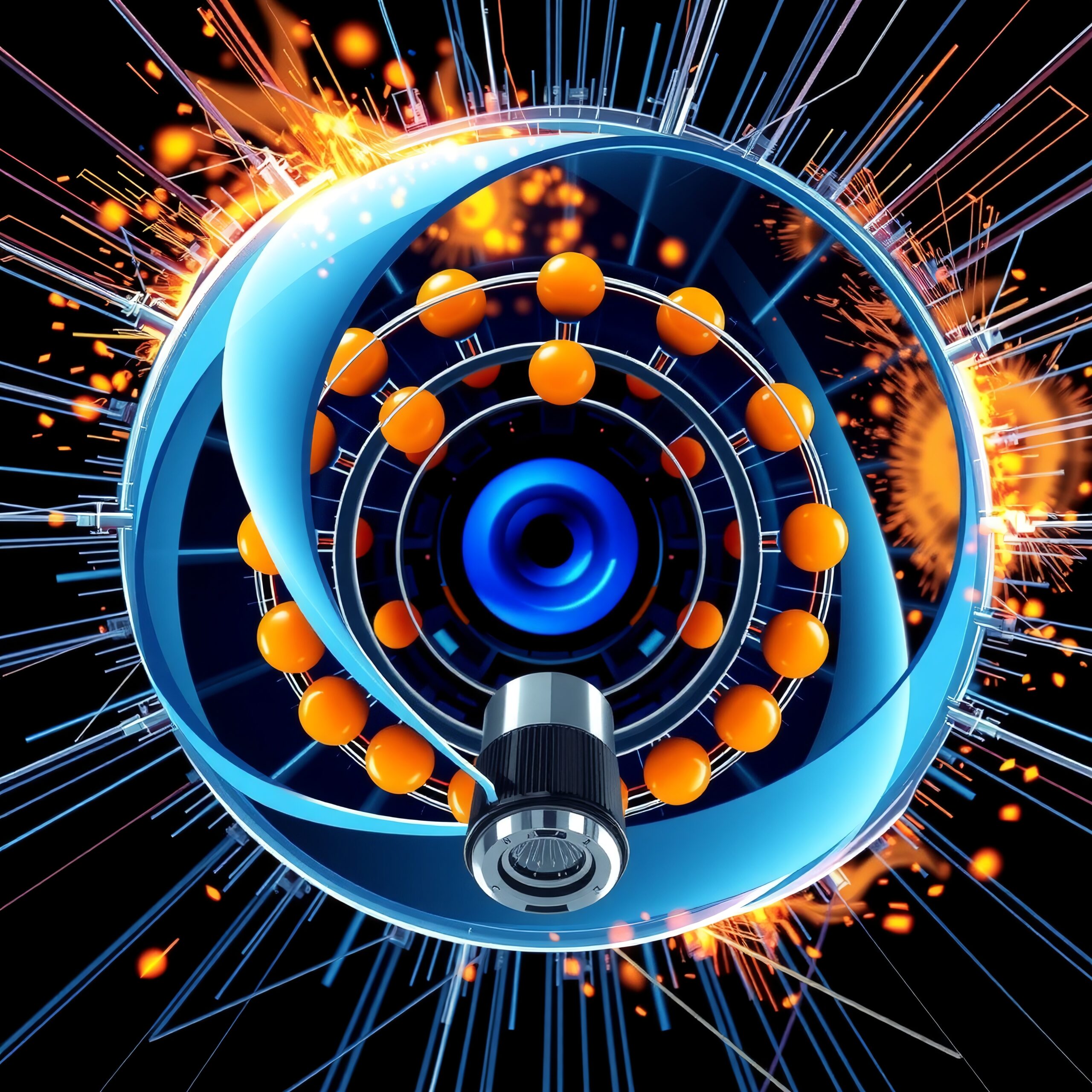 Futuristic Technology Energy Burst