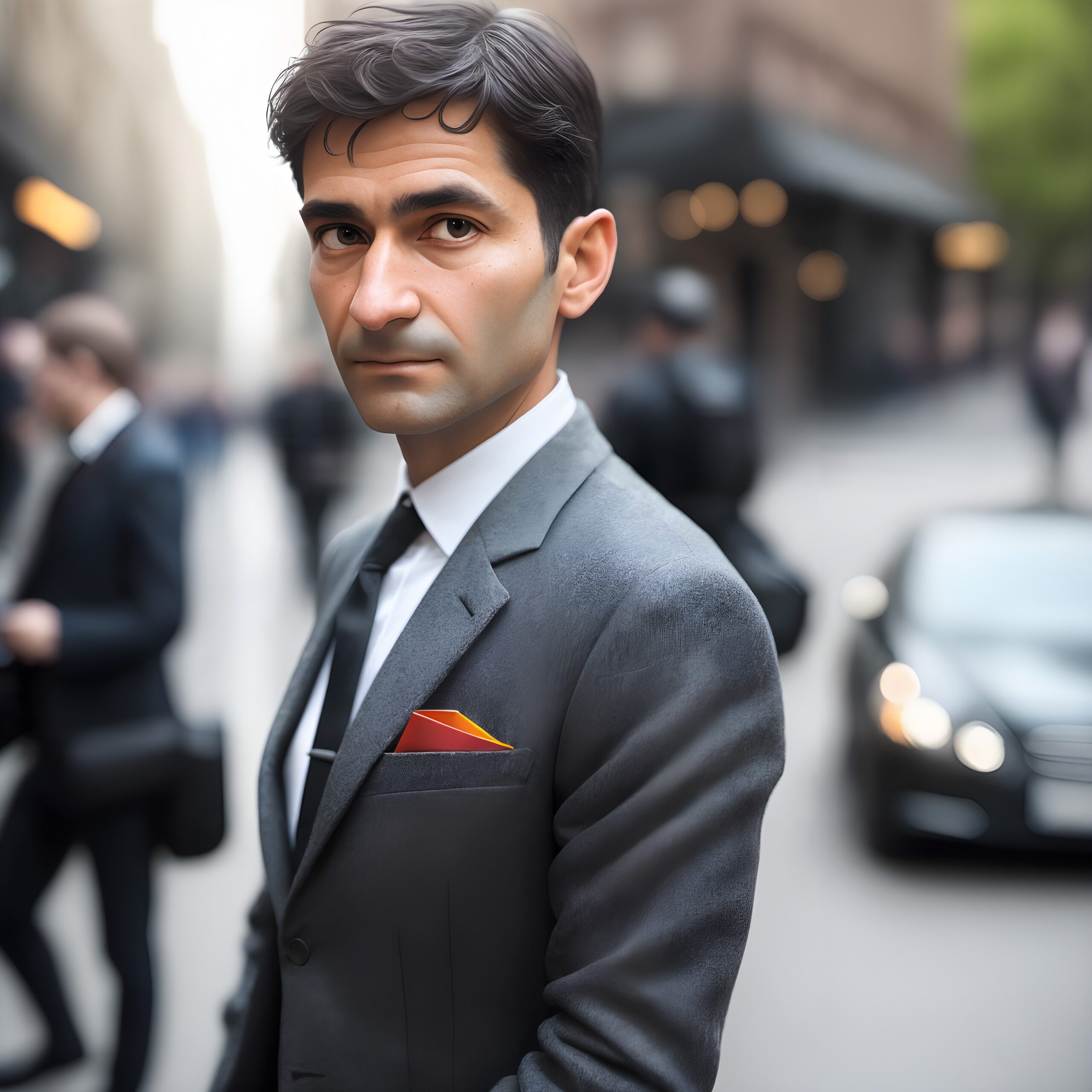 Elegant Man in City Street