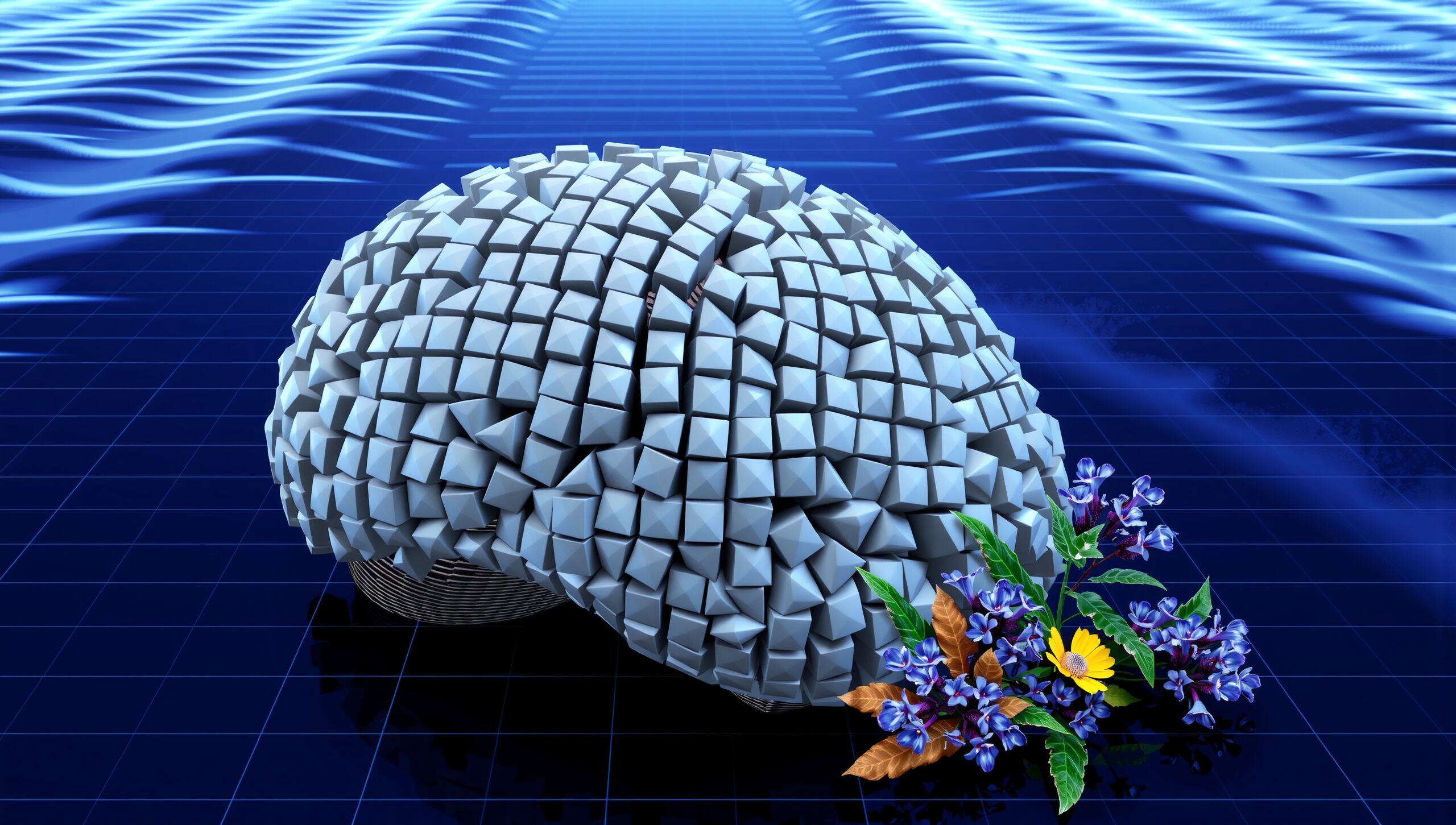 Futuristic Brain Nature Integration