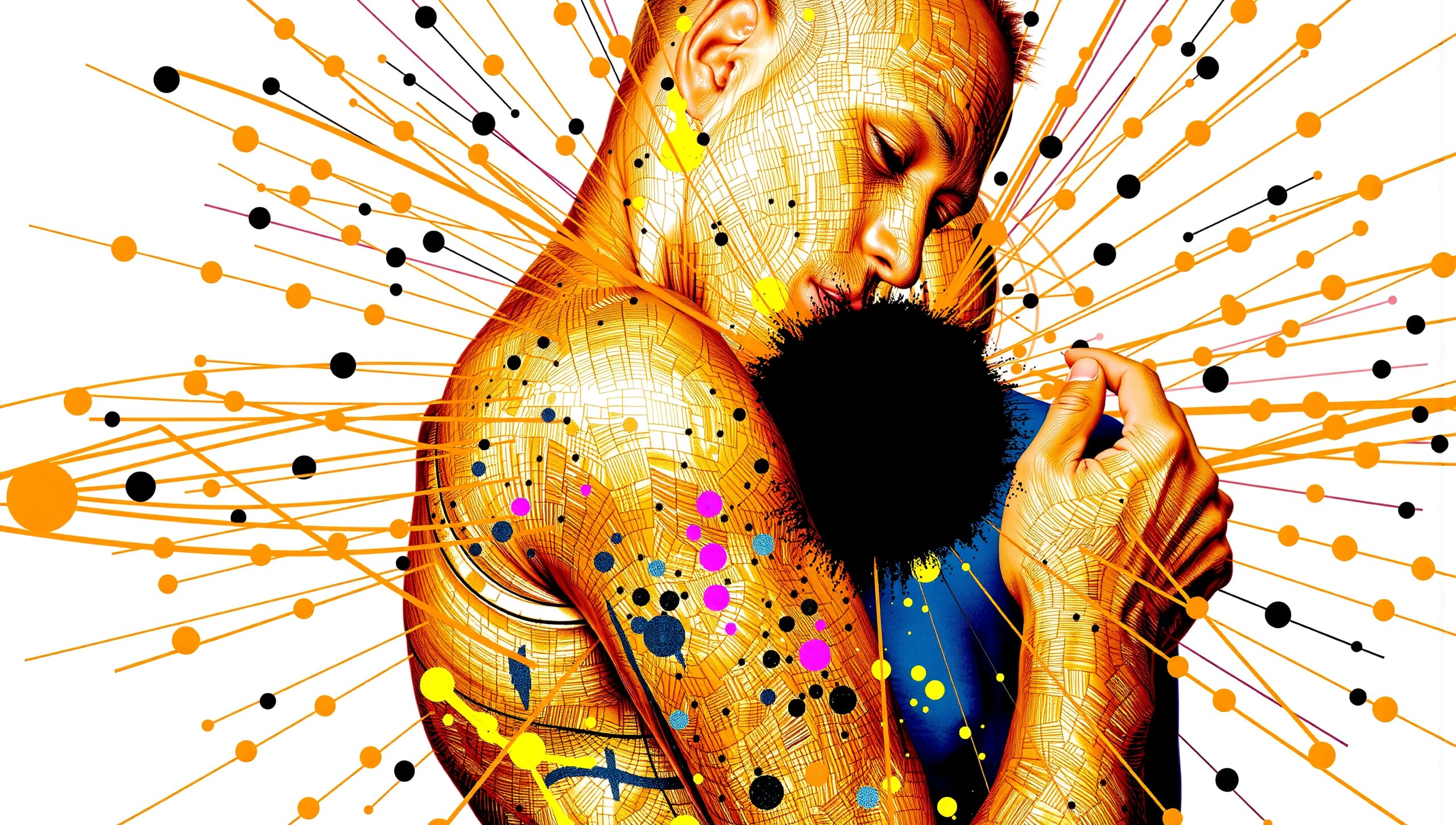 Digital Art Colorful Abstract Portrait