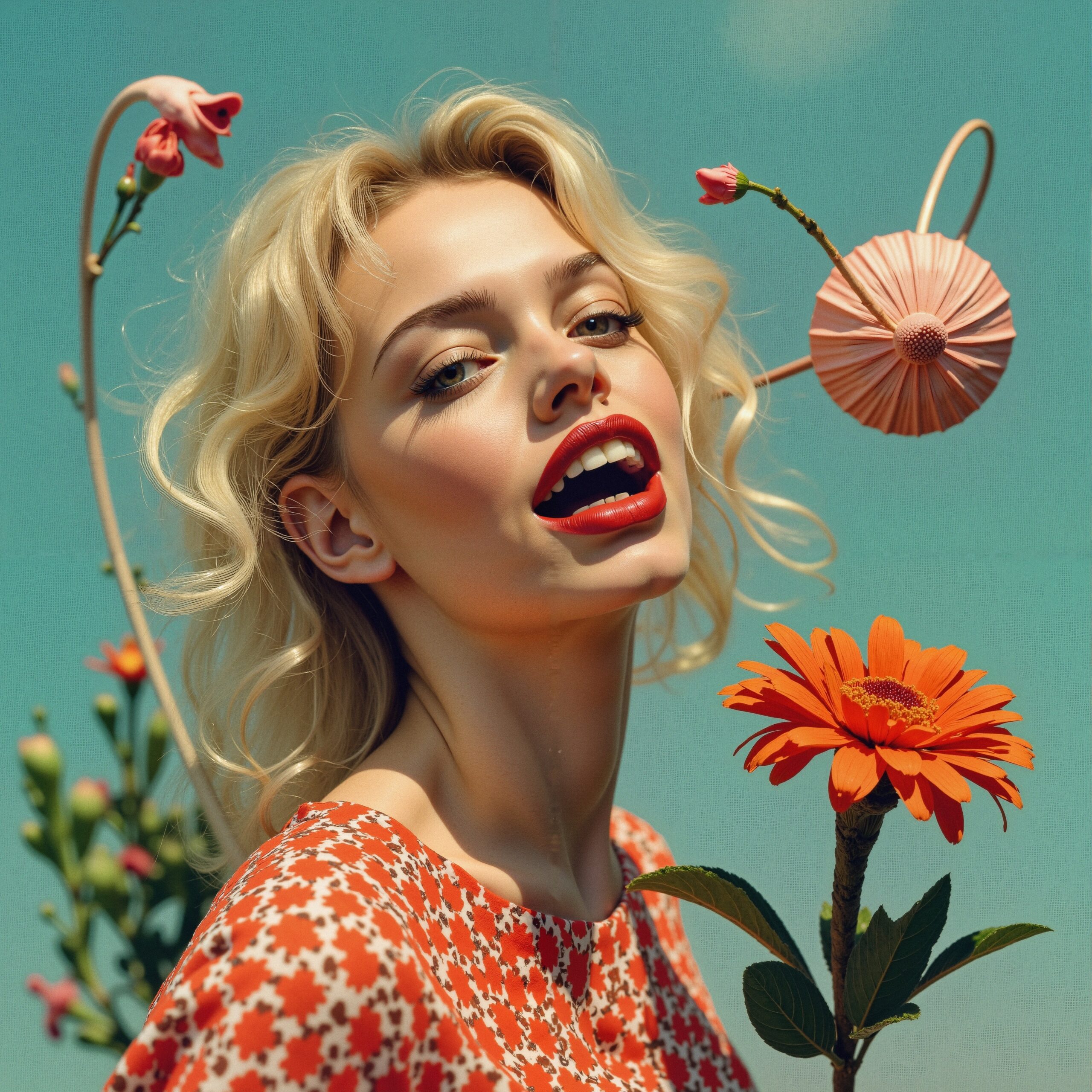 Joyful Summer Day with Flowers