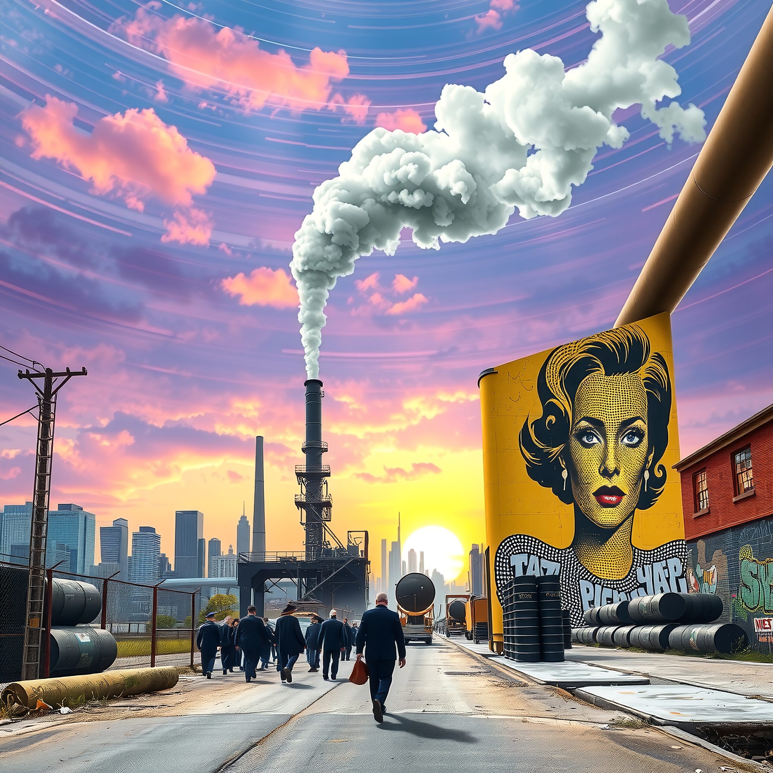 Urban Art Over Industrial Horizon