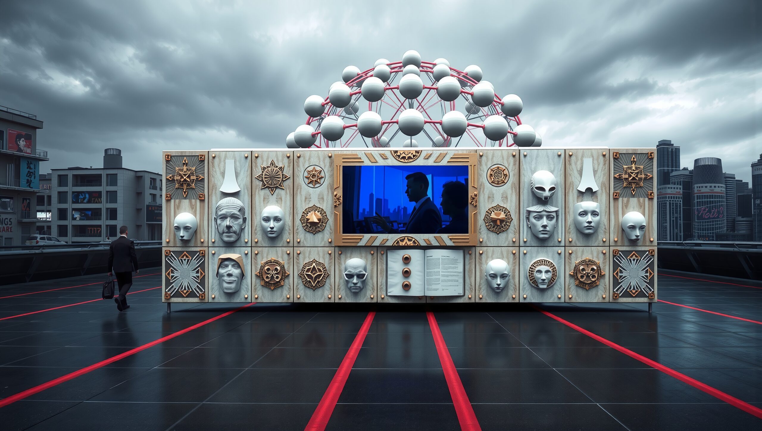 Futuristic Urban Art Installation