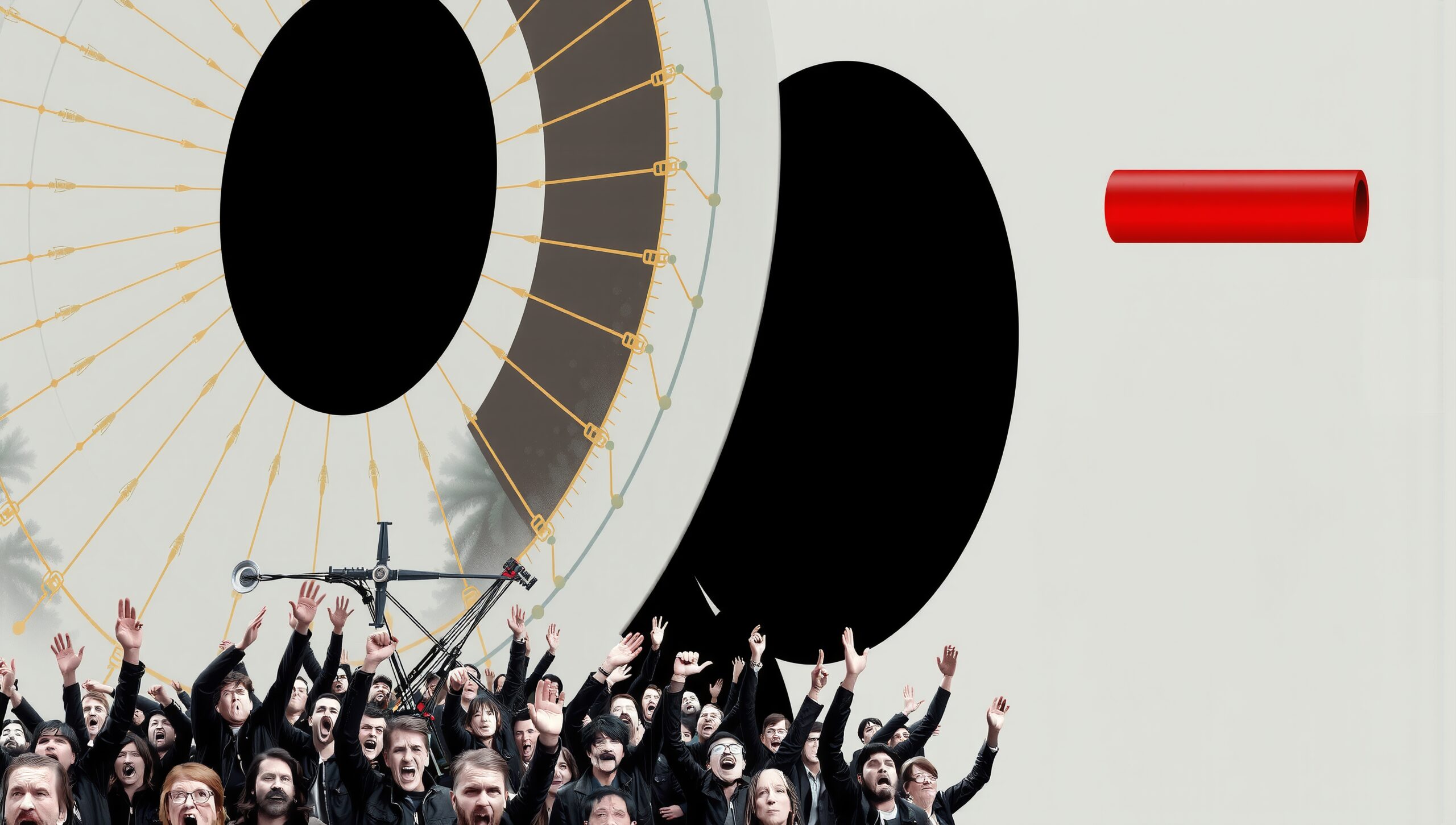 Futuristic celebration and geometry