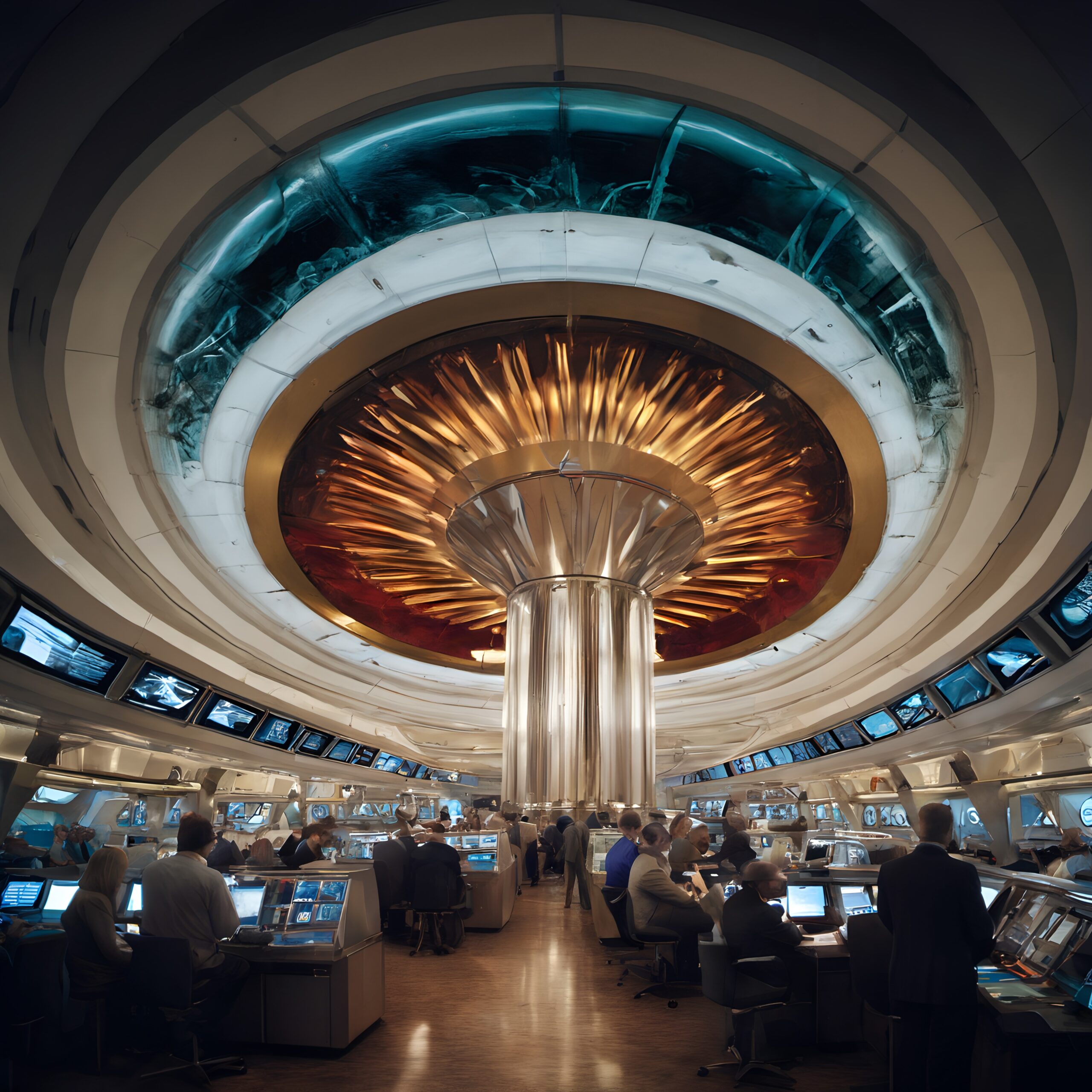 Futuristic Command Center Operations