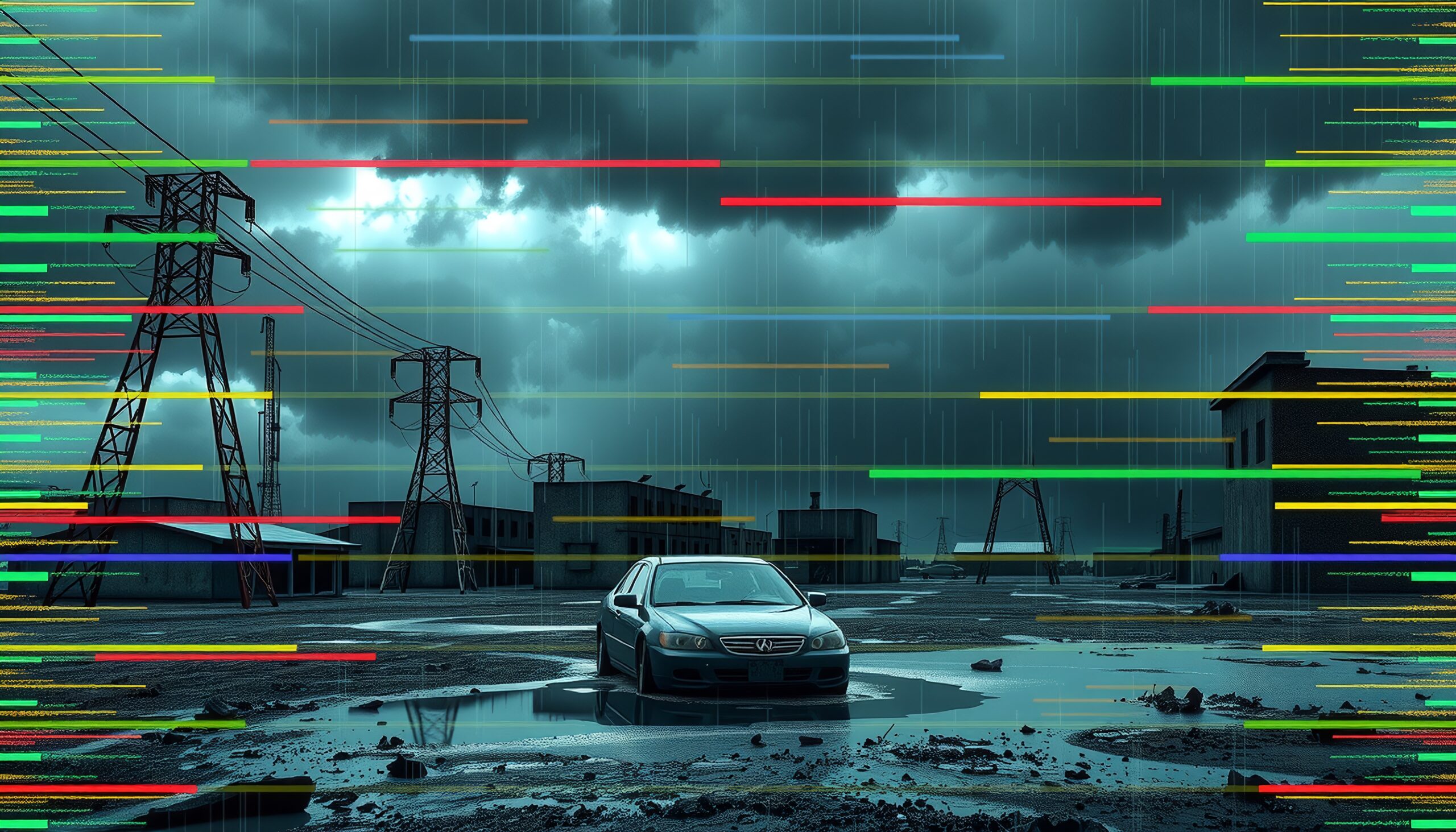 Stormy Sky Over Deserted Landscape