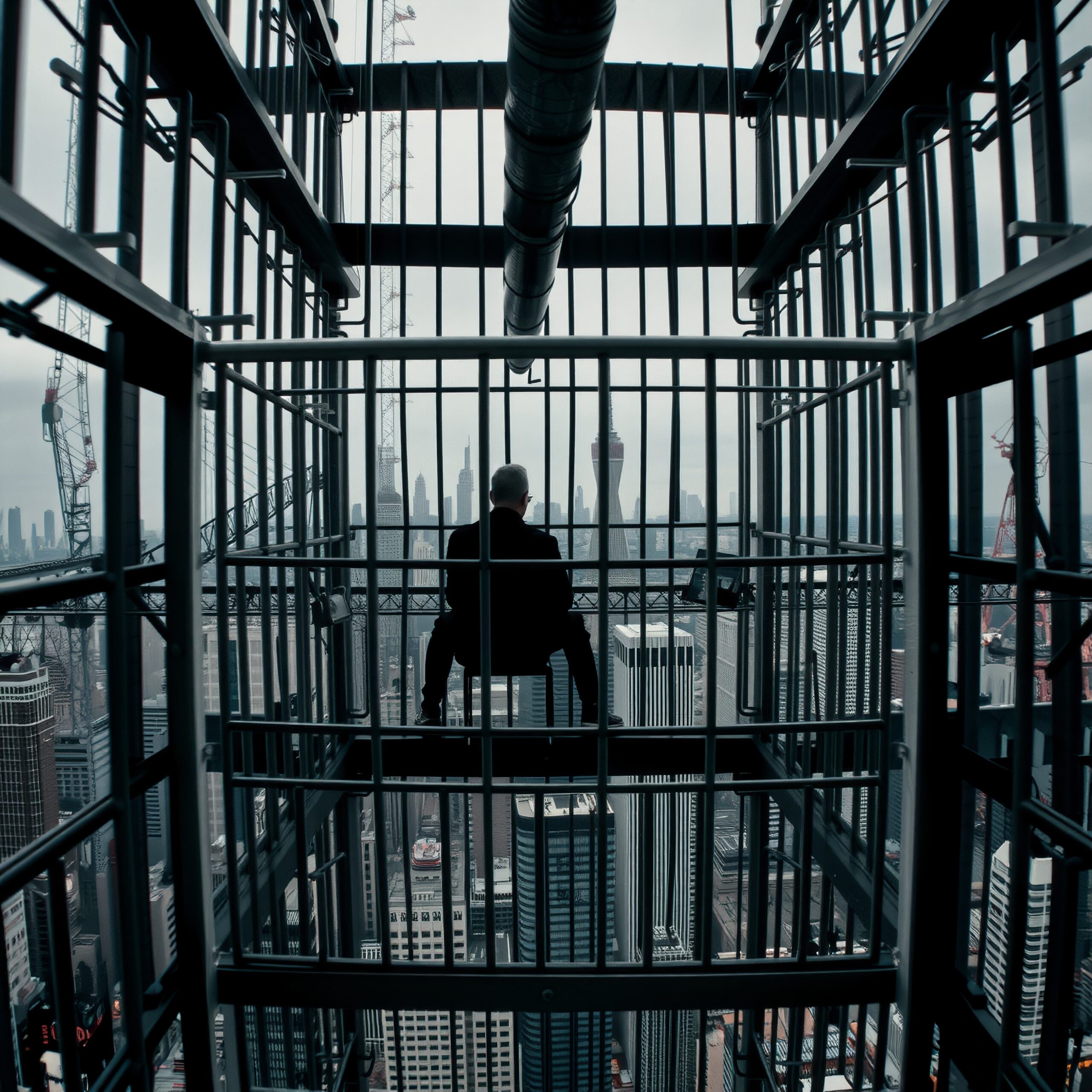 Contemplation Above the Urban Skyline