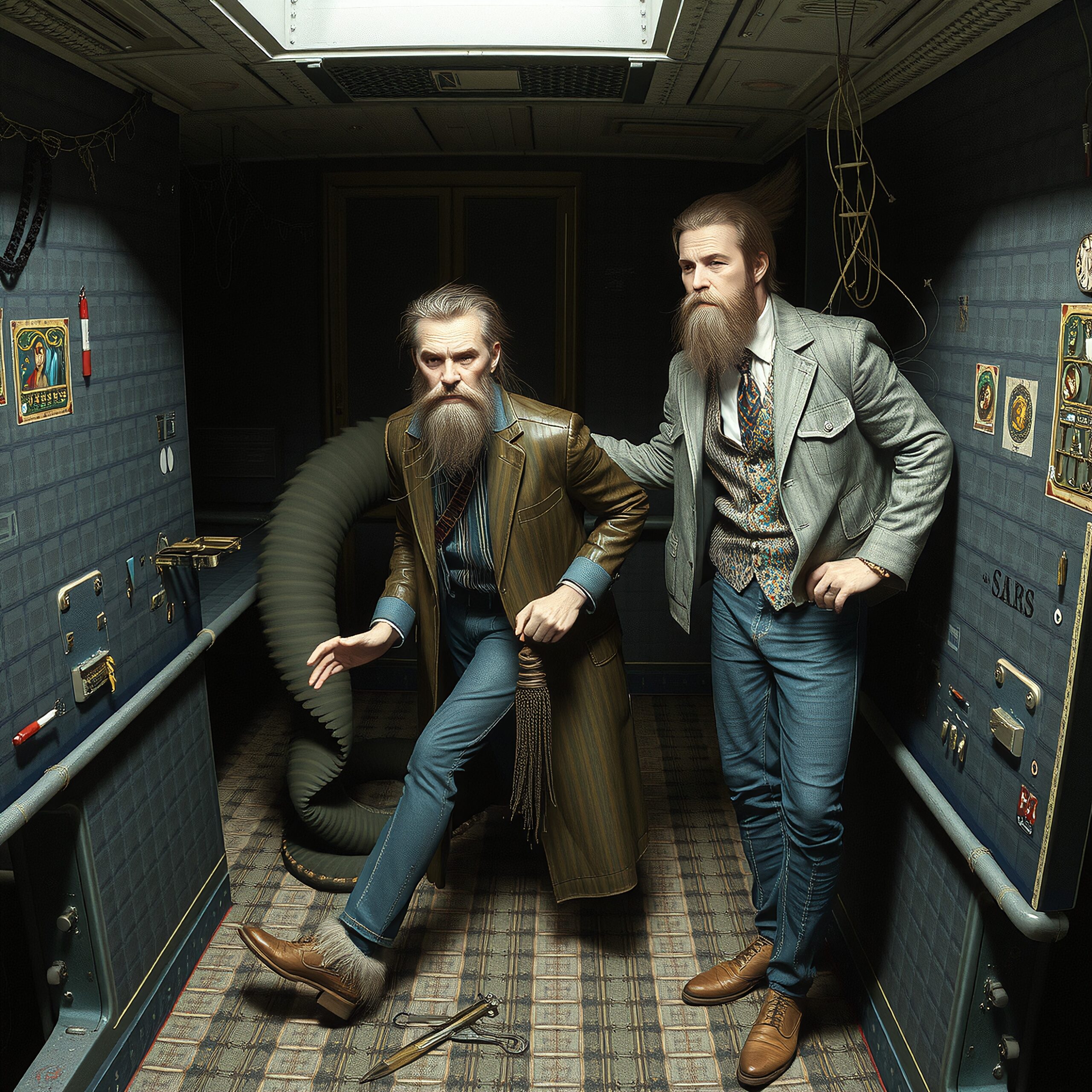 Time Travelers in Vintage Room