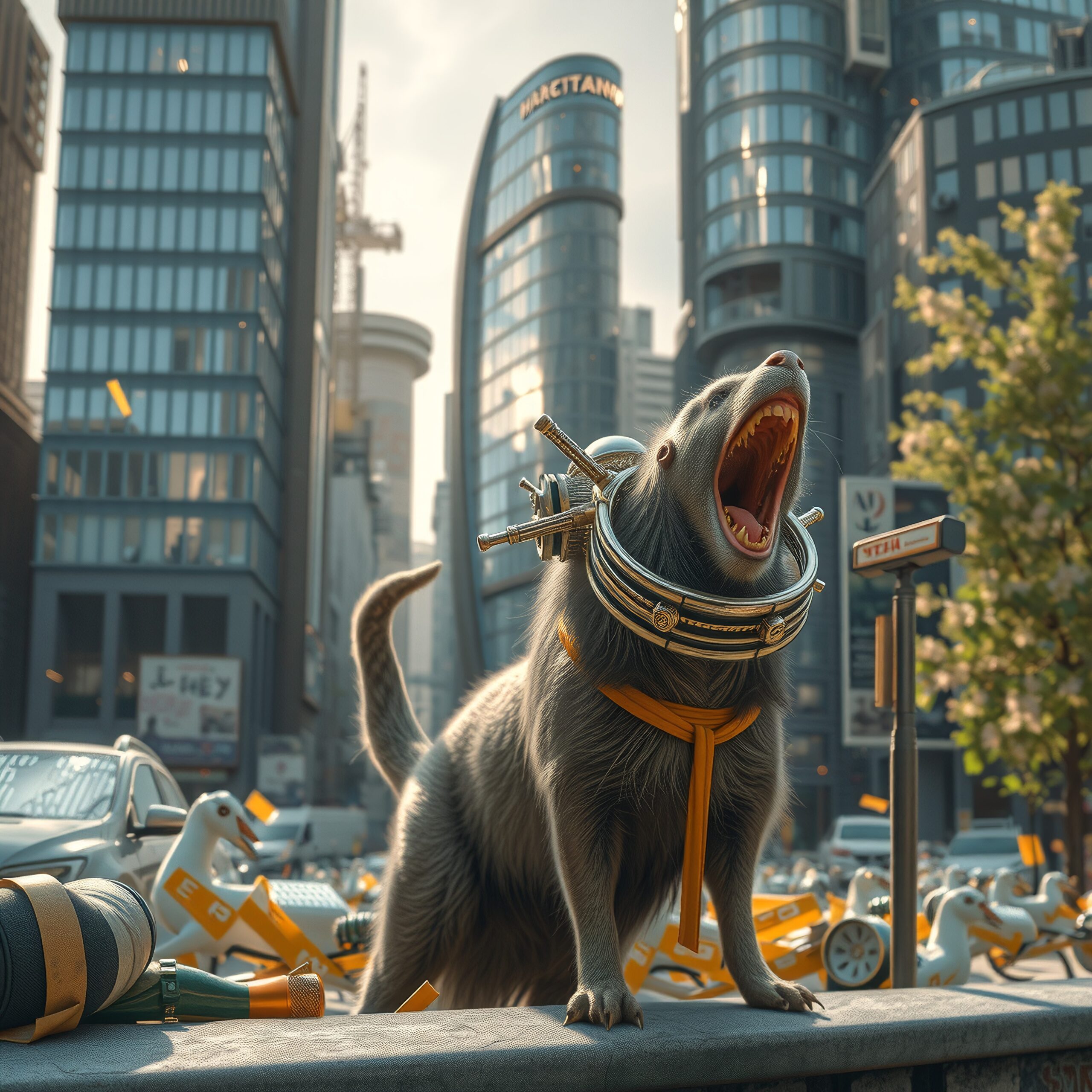 Sci-fi City Roaring Rat