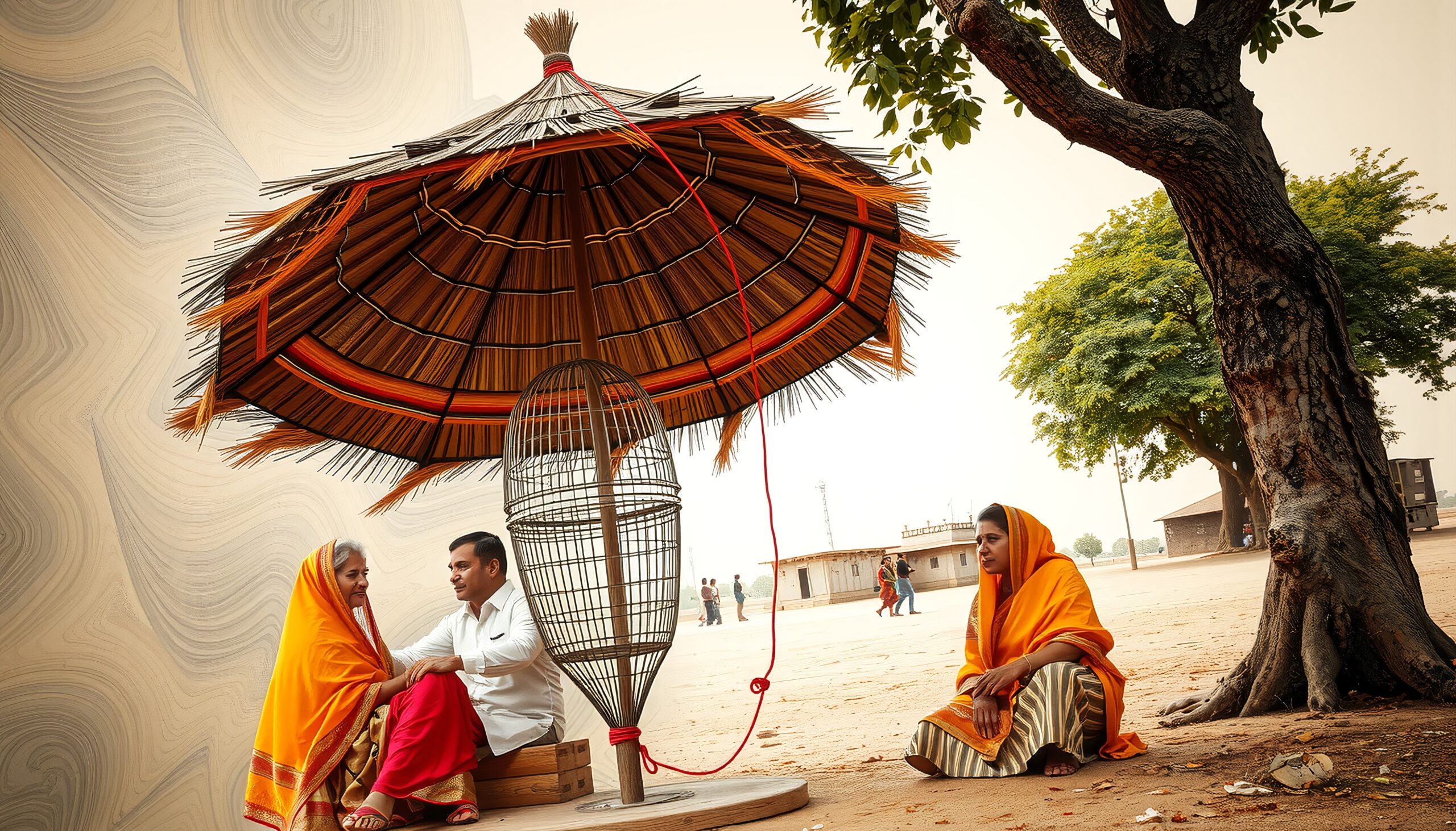 Traditional Outdoor Gathering Scene