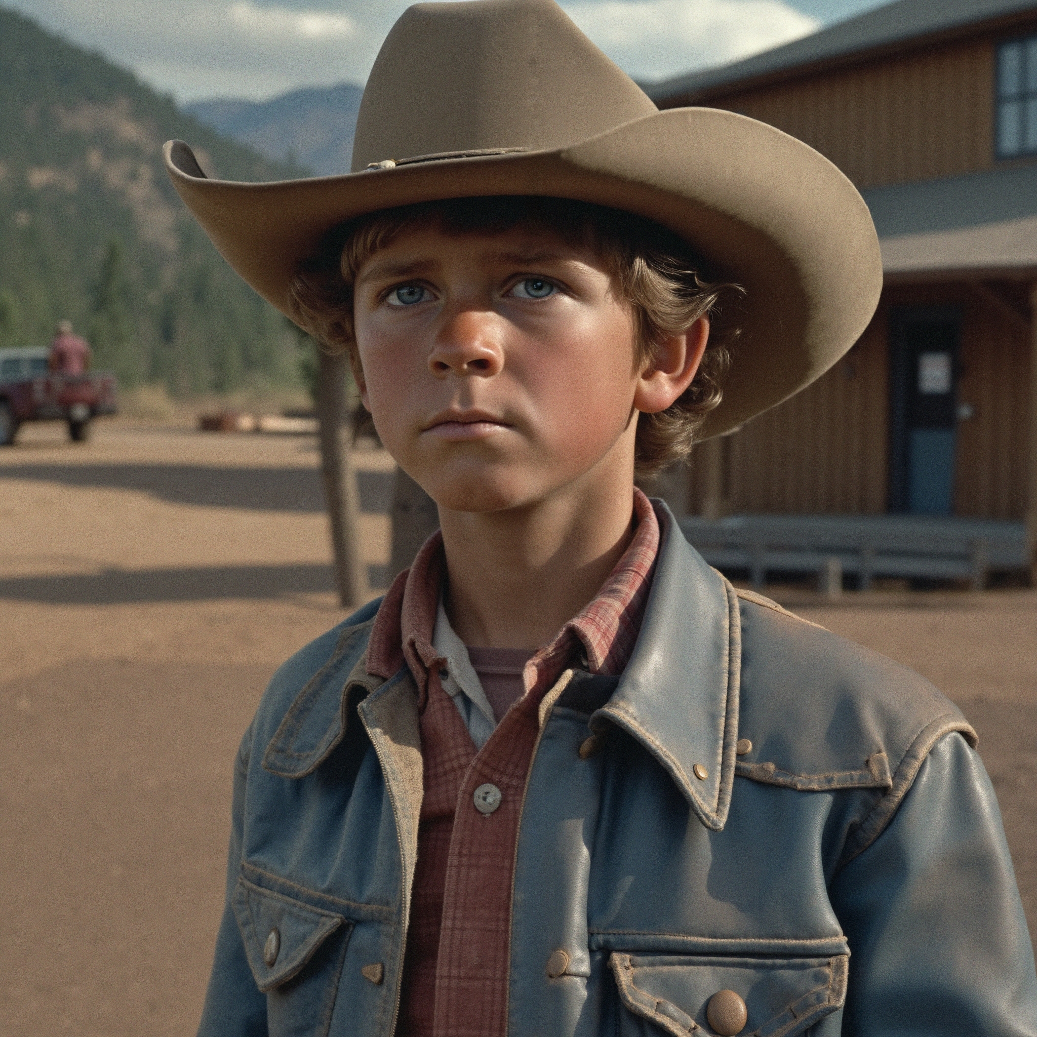 Young Cowboy in Western Setting
