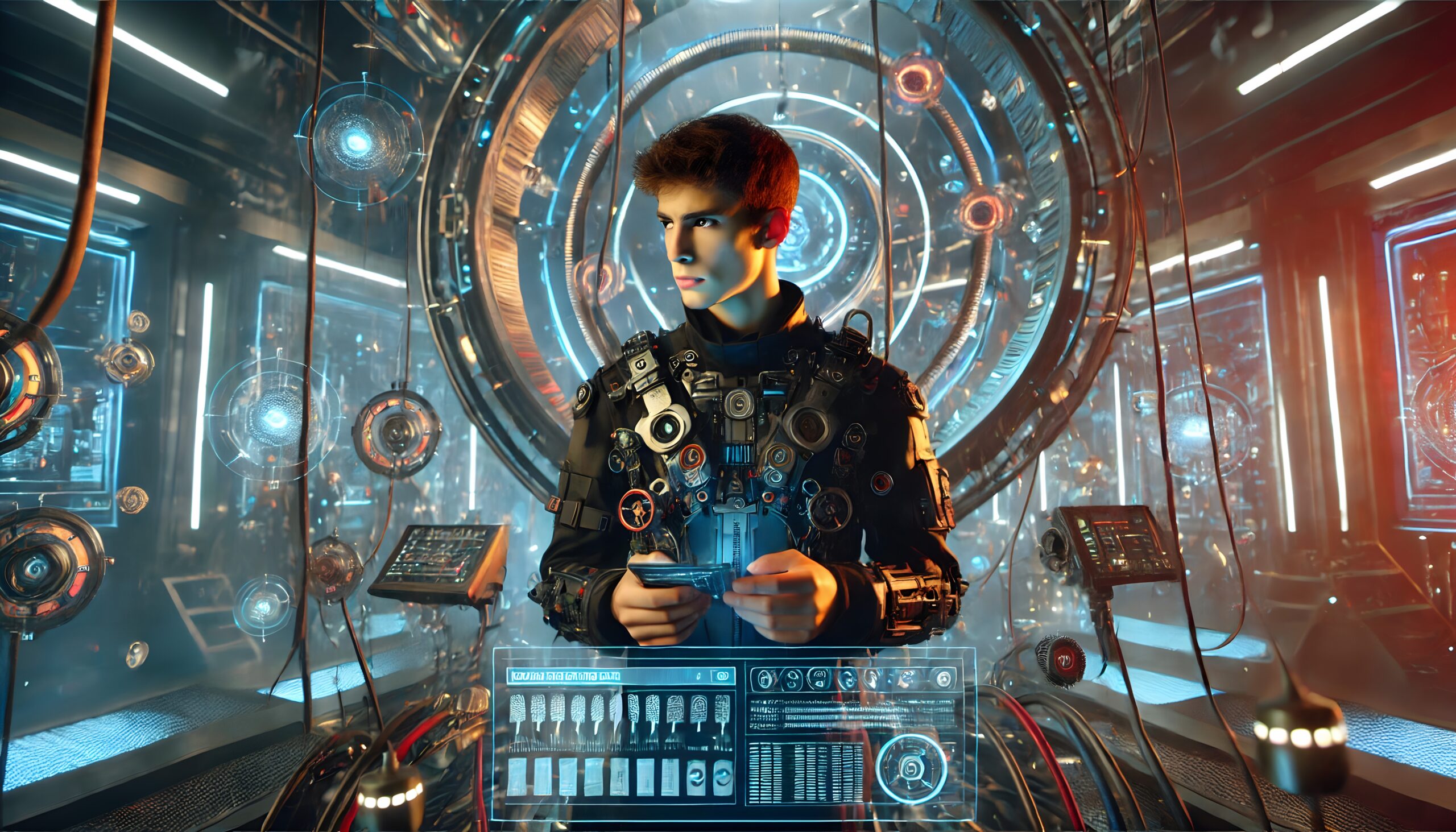 Futuristic Technological Command Center