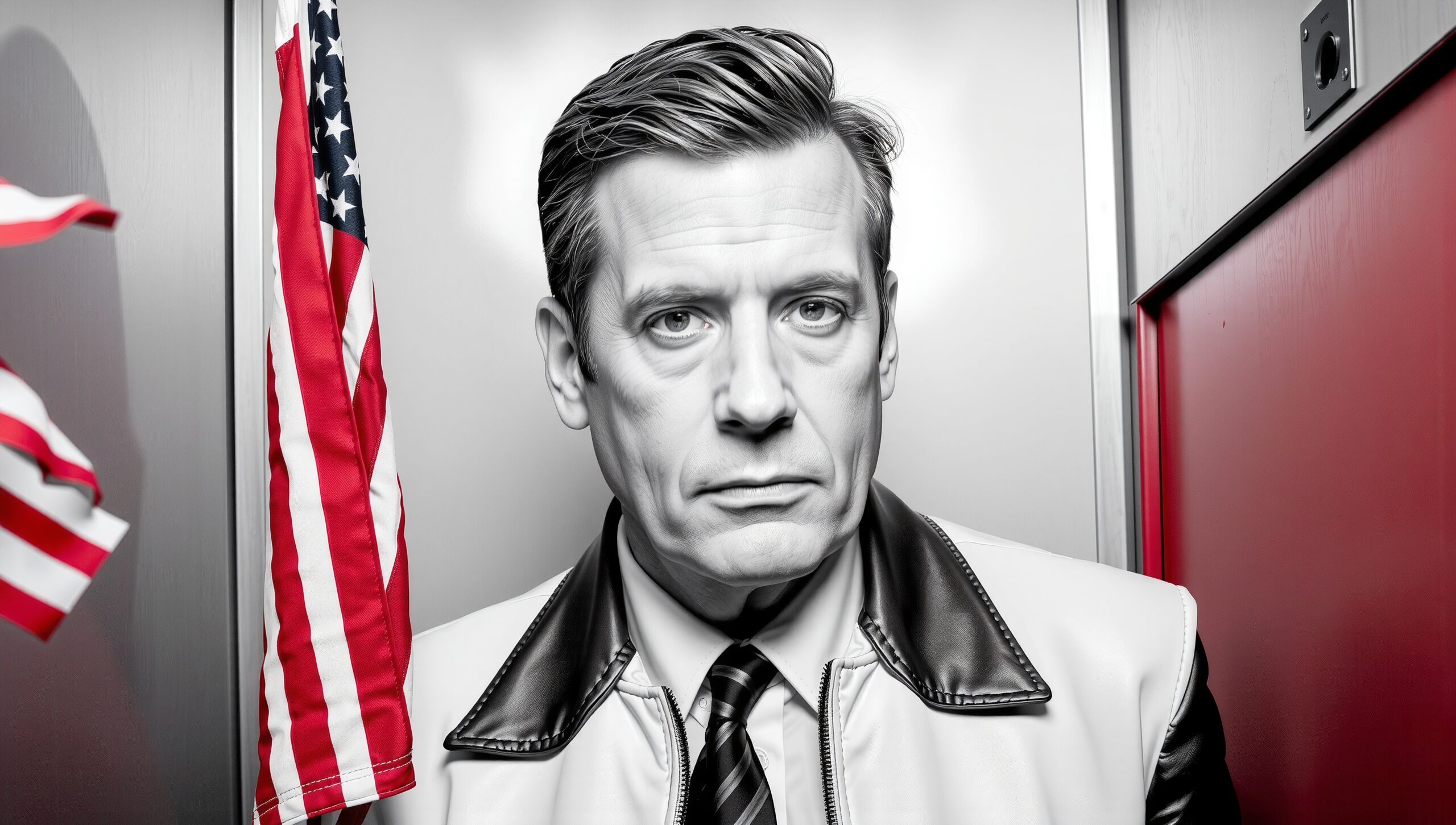 American Flag and Serious Man