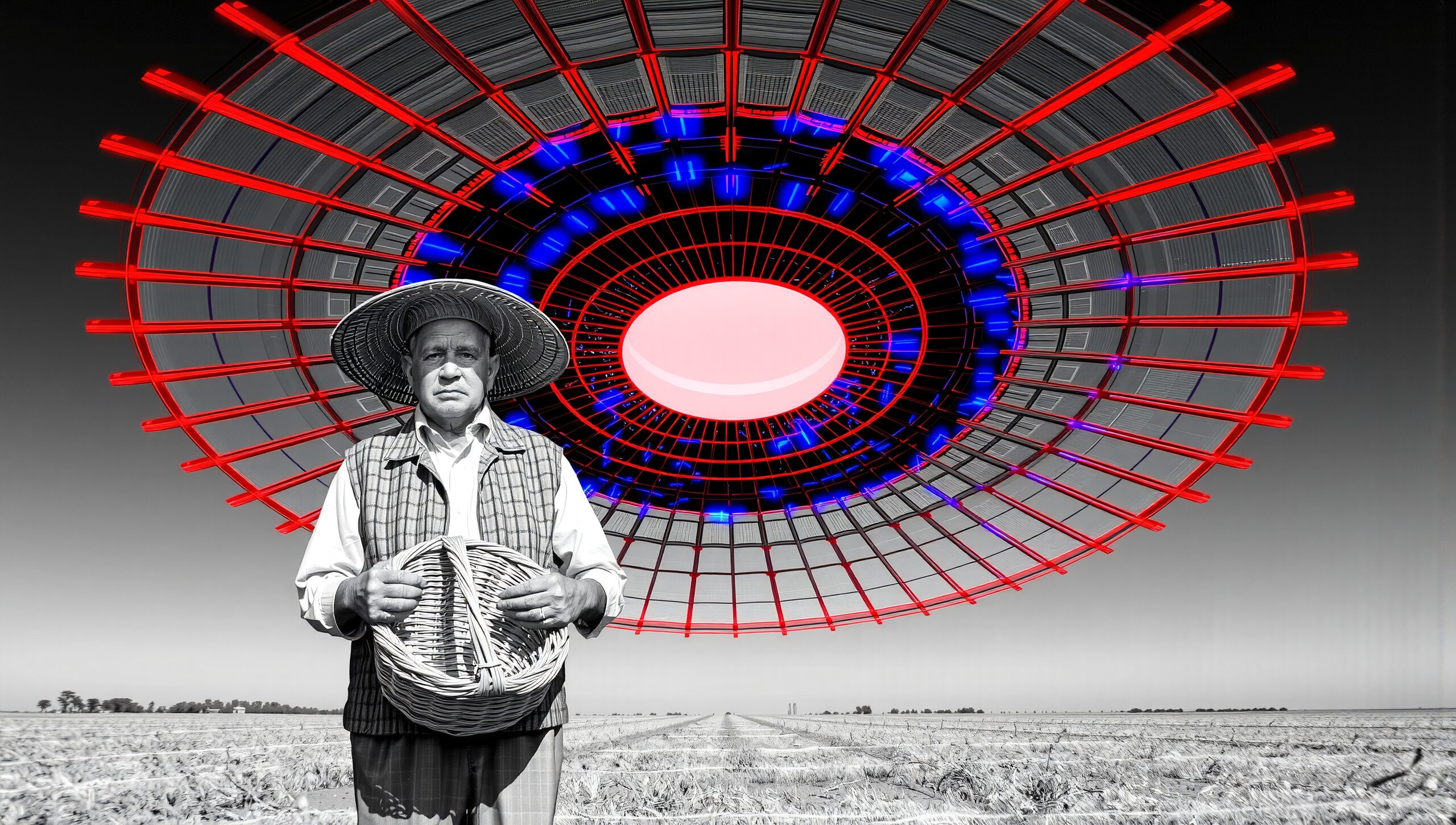 Farmer Under Alien Structure