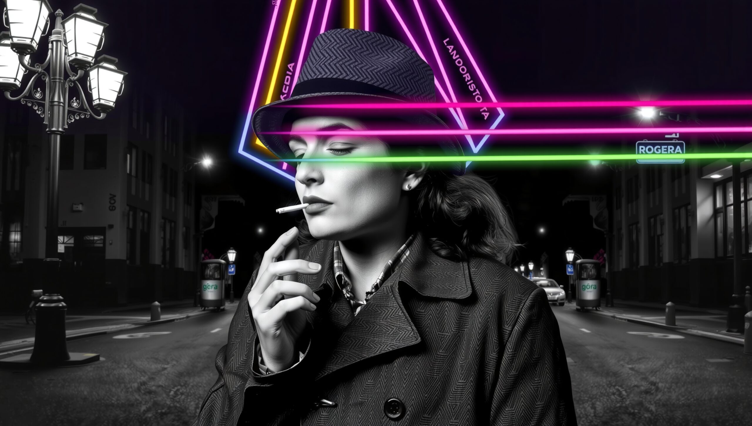 Neon Night Out Modern Noir