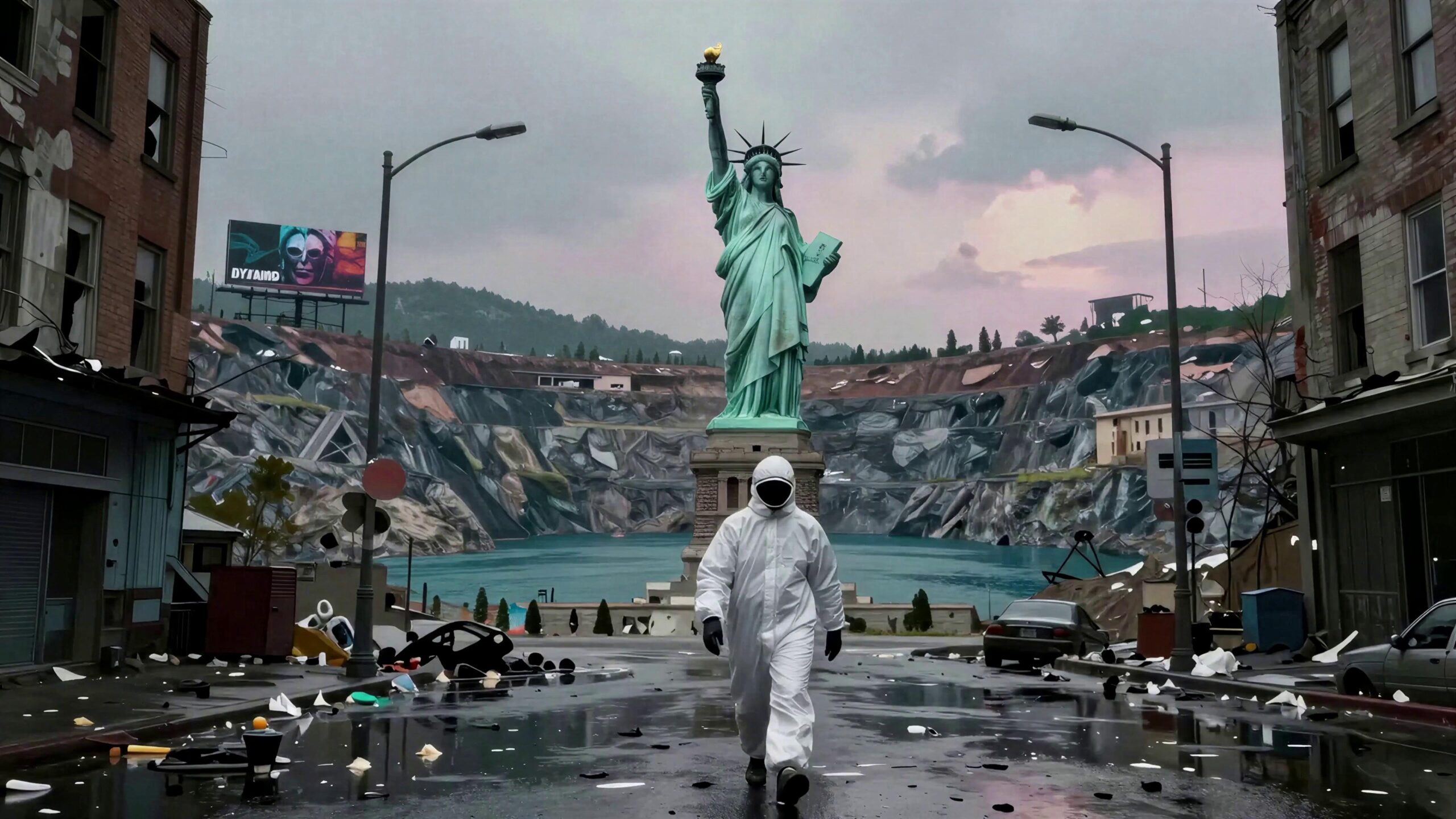 Dystopia Aftermath Statues Stand Alone 4K Video