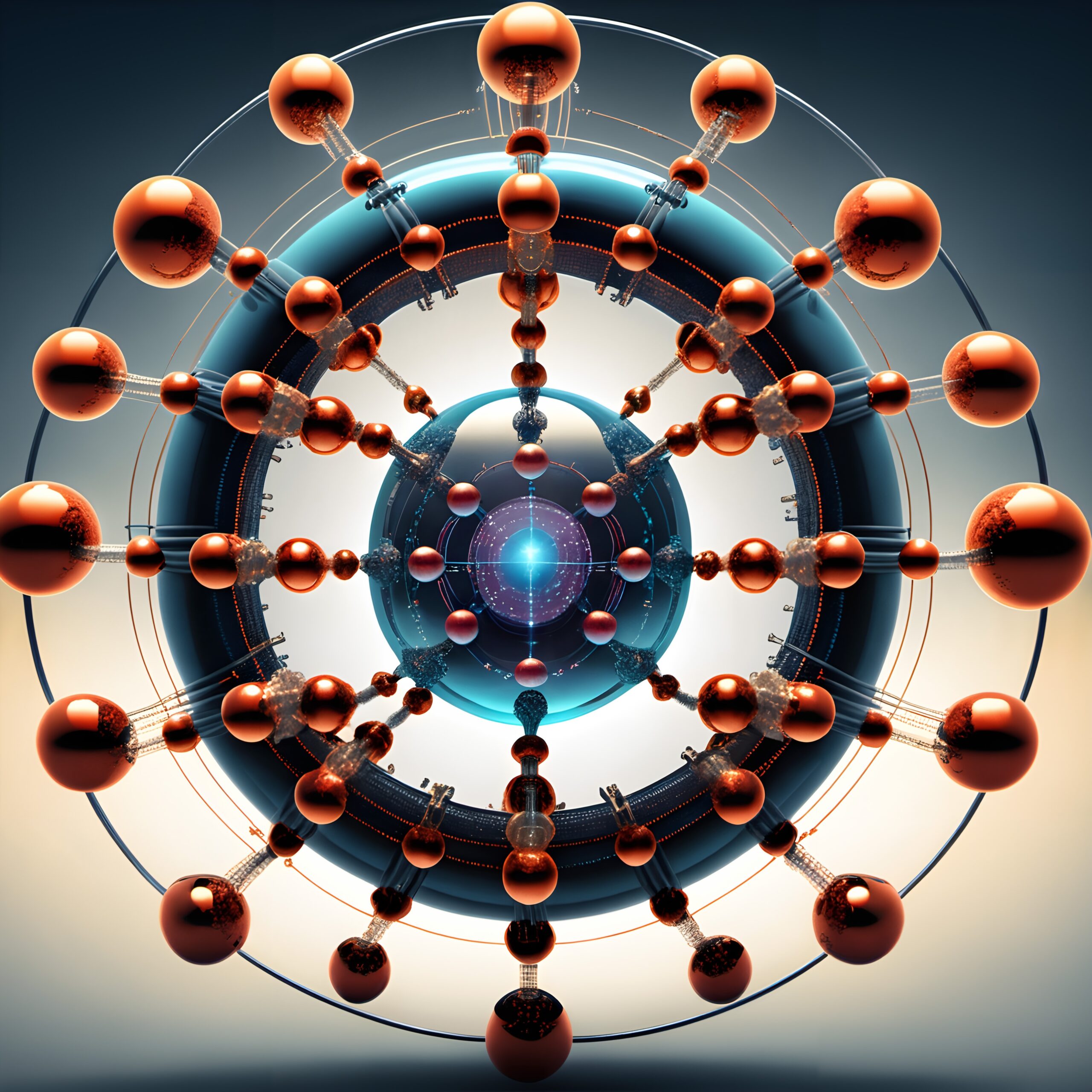 Futuristic Metallic Sphere Network