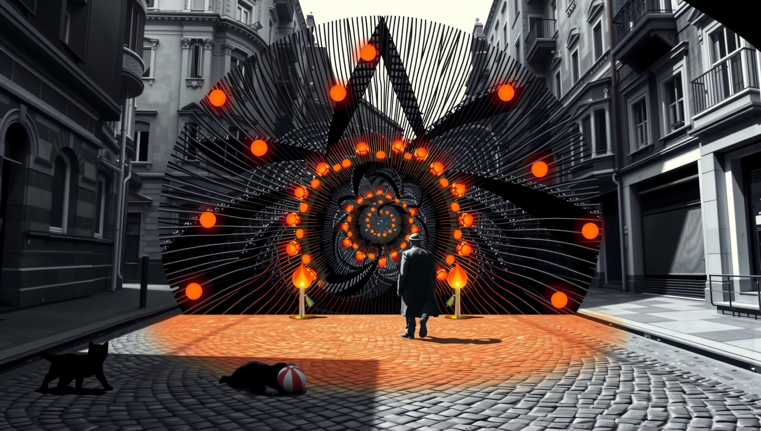 Mysterious Portal in Urban Street