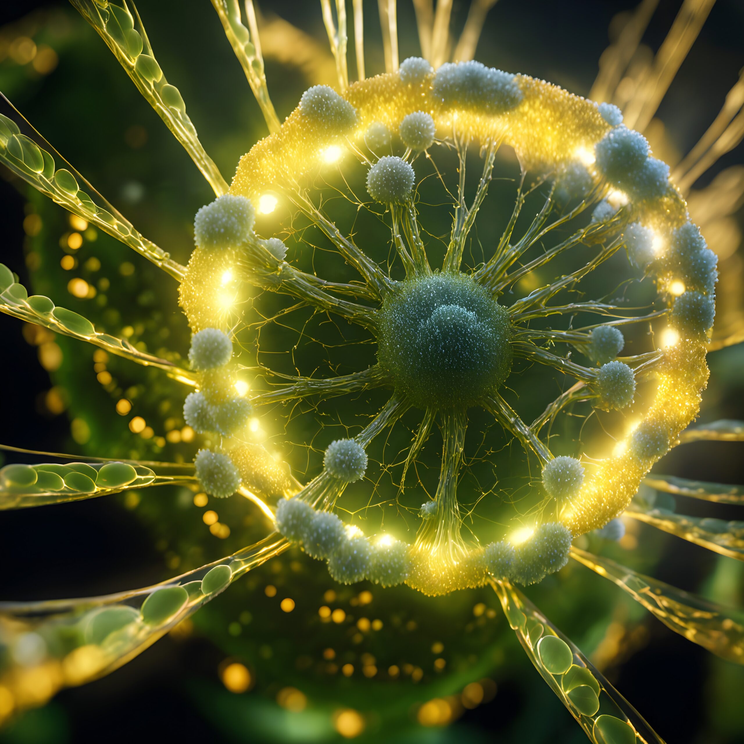 Glowing Molecular Structure Unveiled