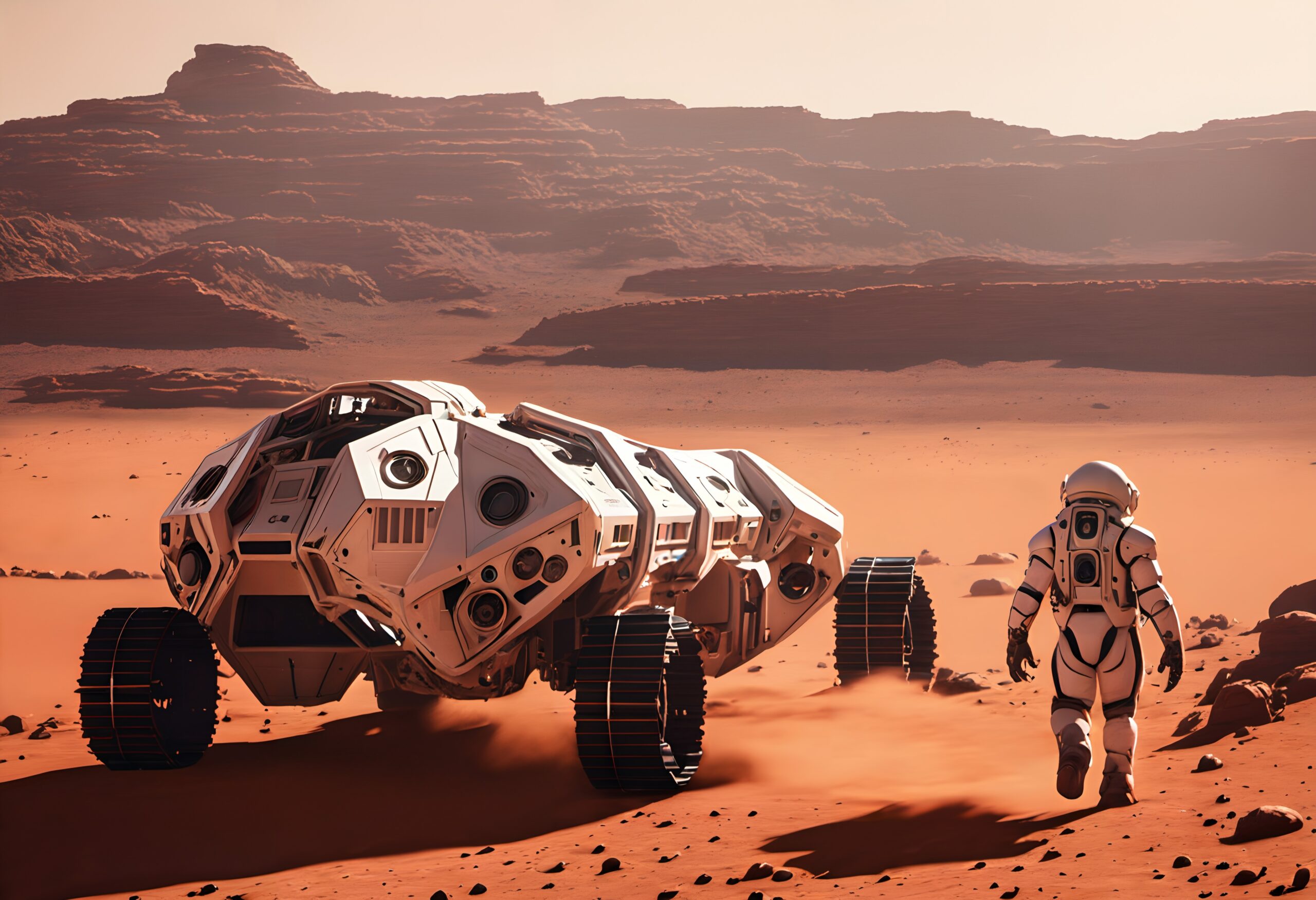 Exploration Rover on Mars Expedition