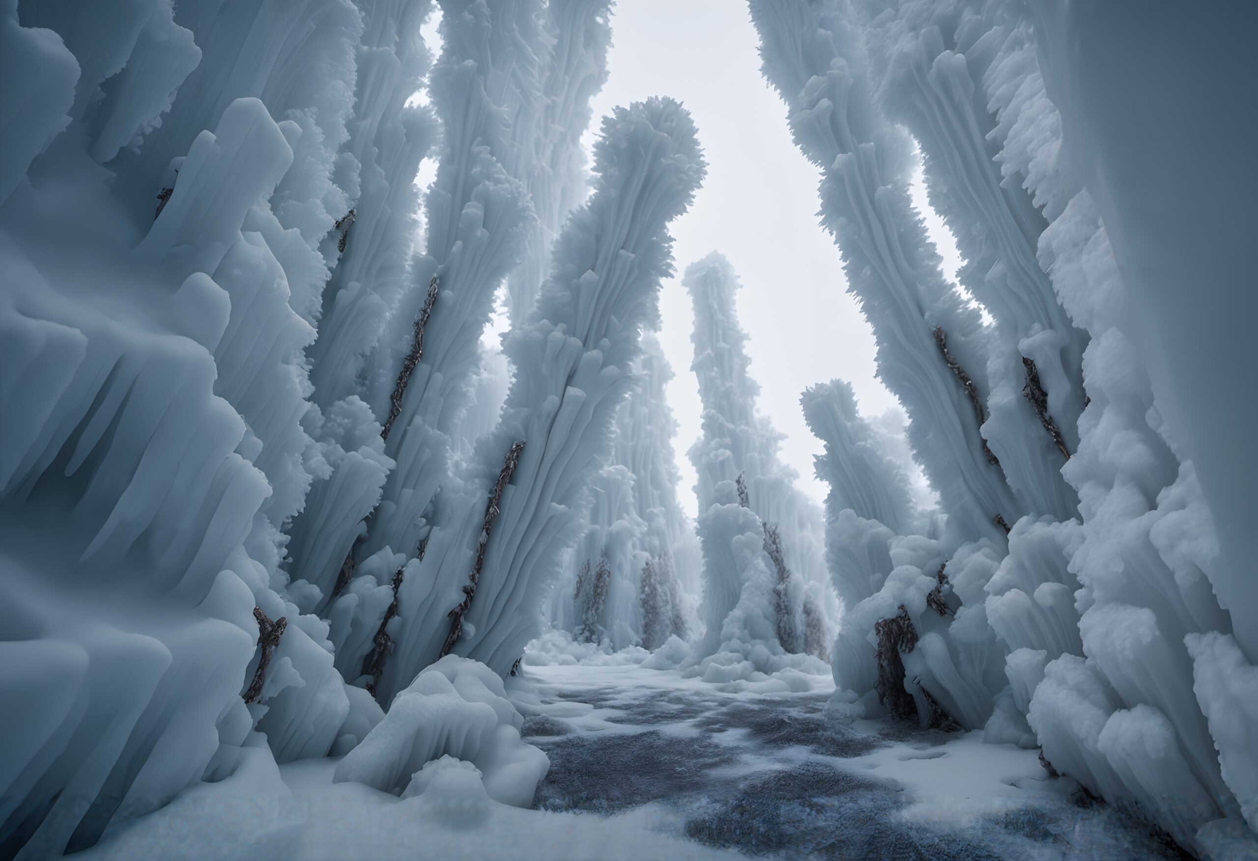 Winter Wonderland of Ice Towers
